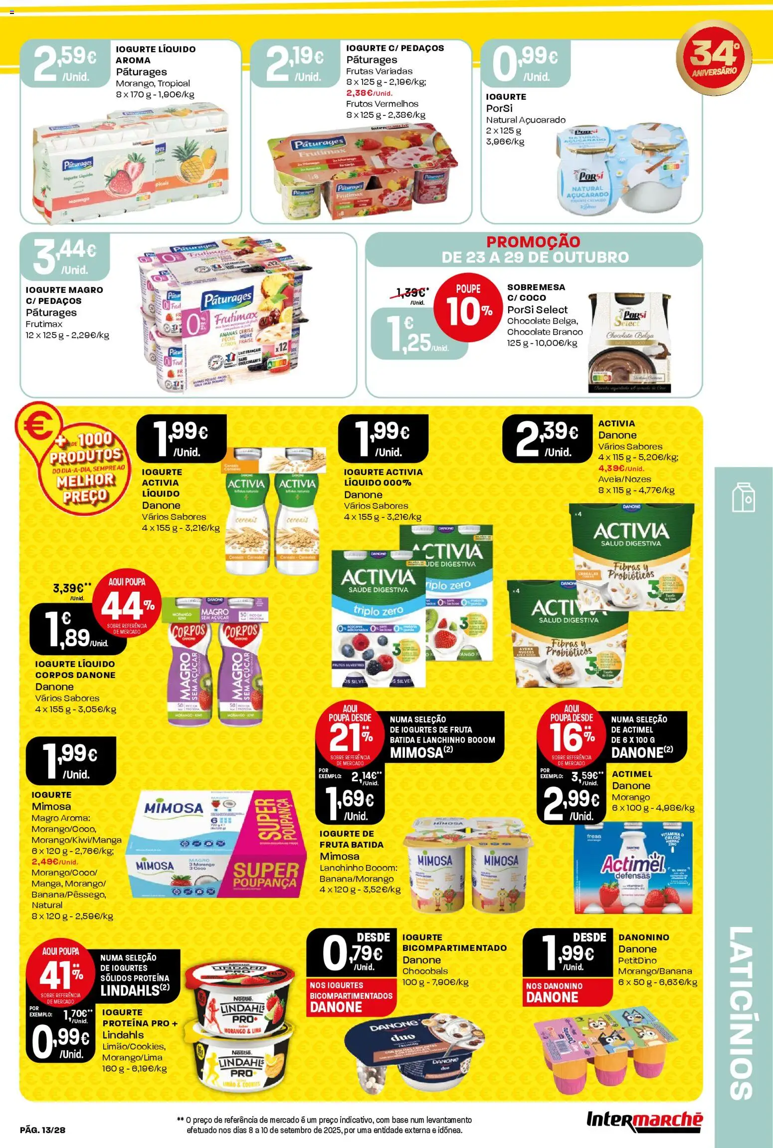 Intermarché Folheto Contact │ válido de 23.10.2025 | Página: 13 | Produtos: Probióticos, Iogurte, Cereais, Proteina
