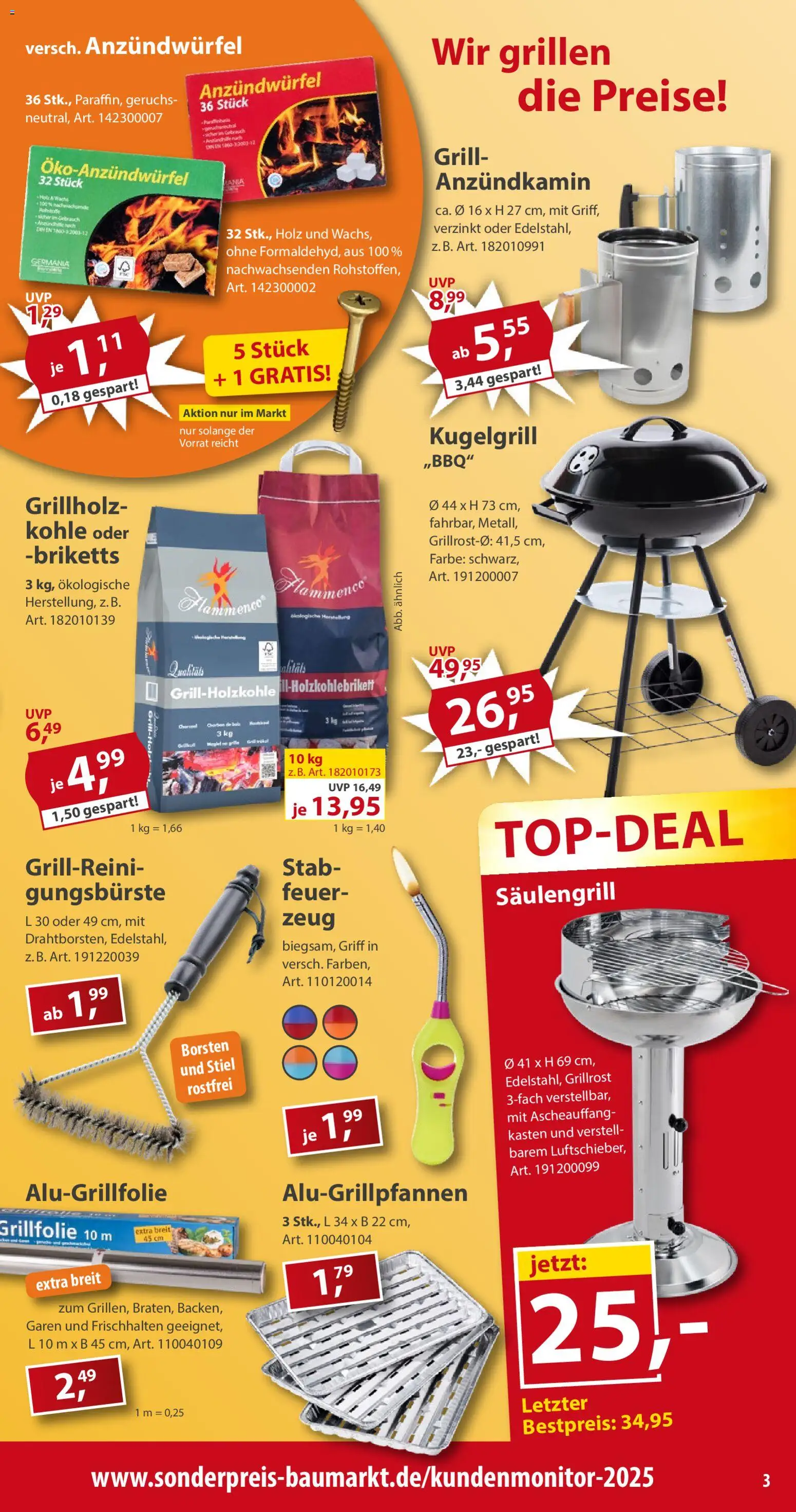 Sonderpreis Baumarkt Prospekt 	 – gültig ab 07.03.2026 | Seite: 3 | Produkte: Grill