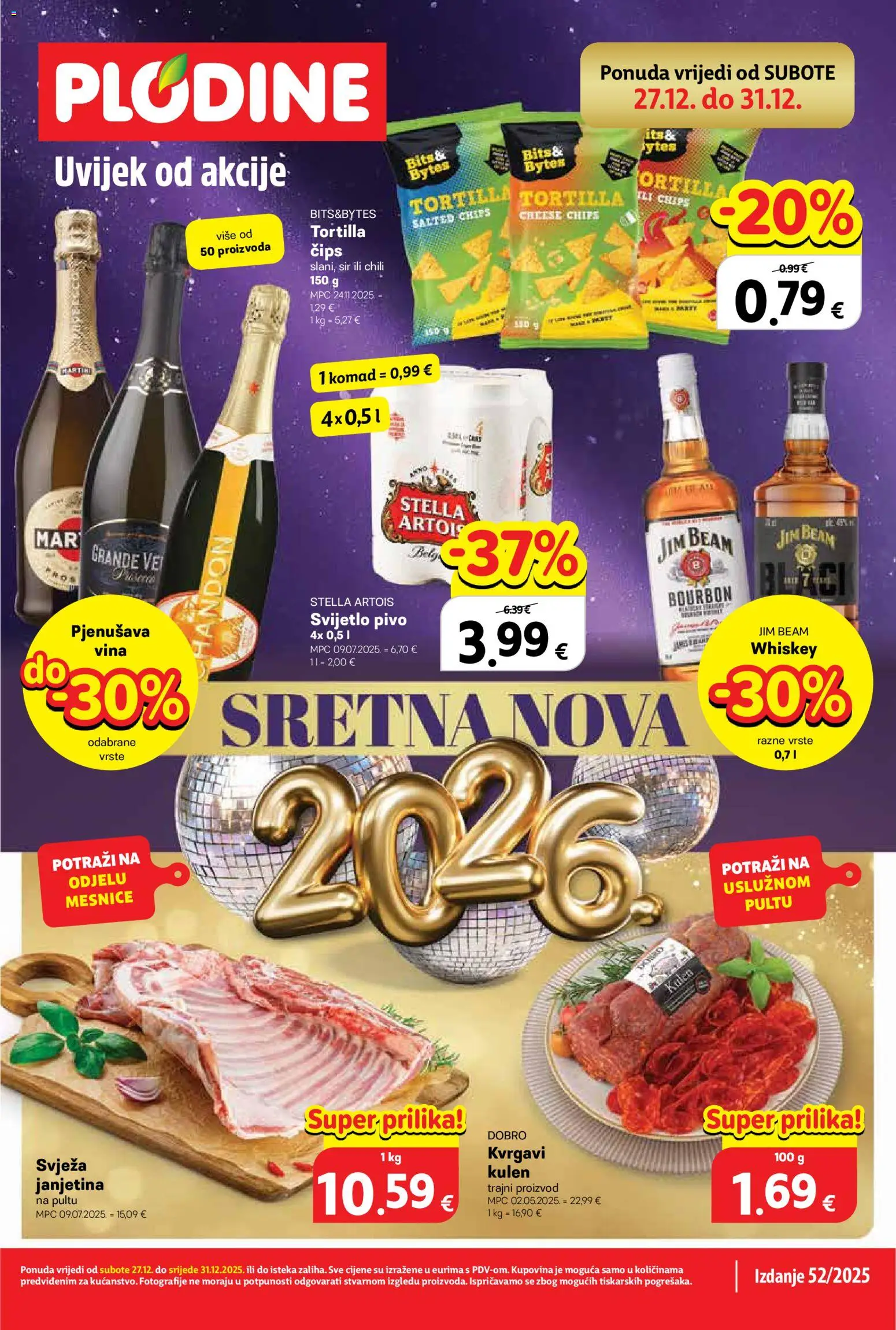 Plodine katalog | vrijedi od 27.12.2025 | Stranica: 1 | Proizvodi: Sir, Pivo, Čips, Kulen