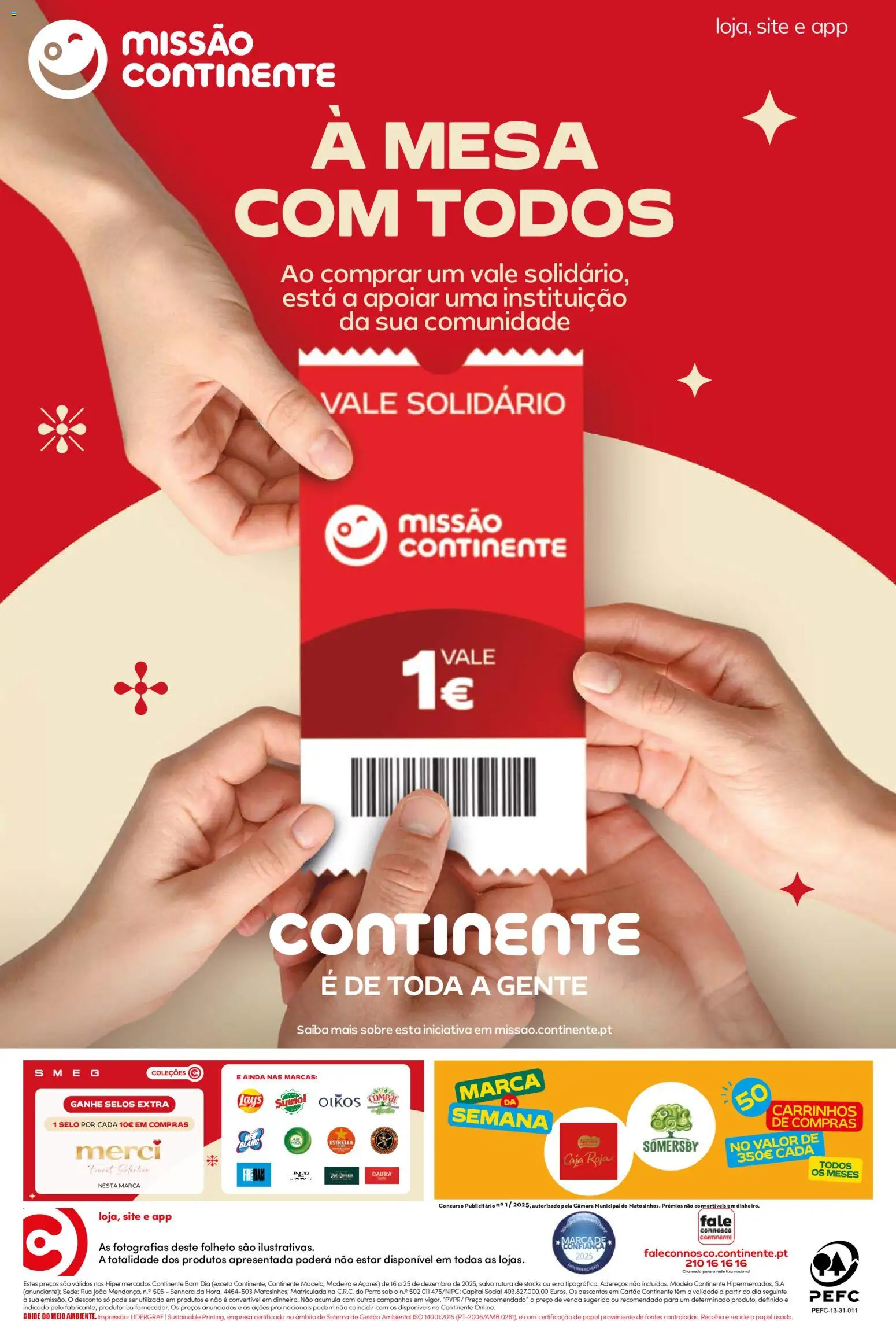 Continente Semanal Continente Bom Dia │ válido de 16.12.2025 | Página: 32 | Produtos: Mesa, Chocolate, Somersby