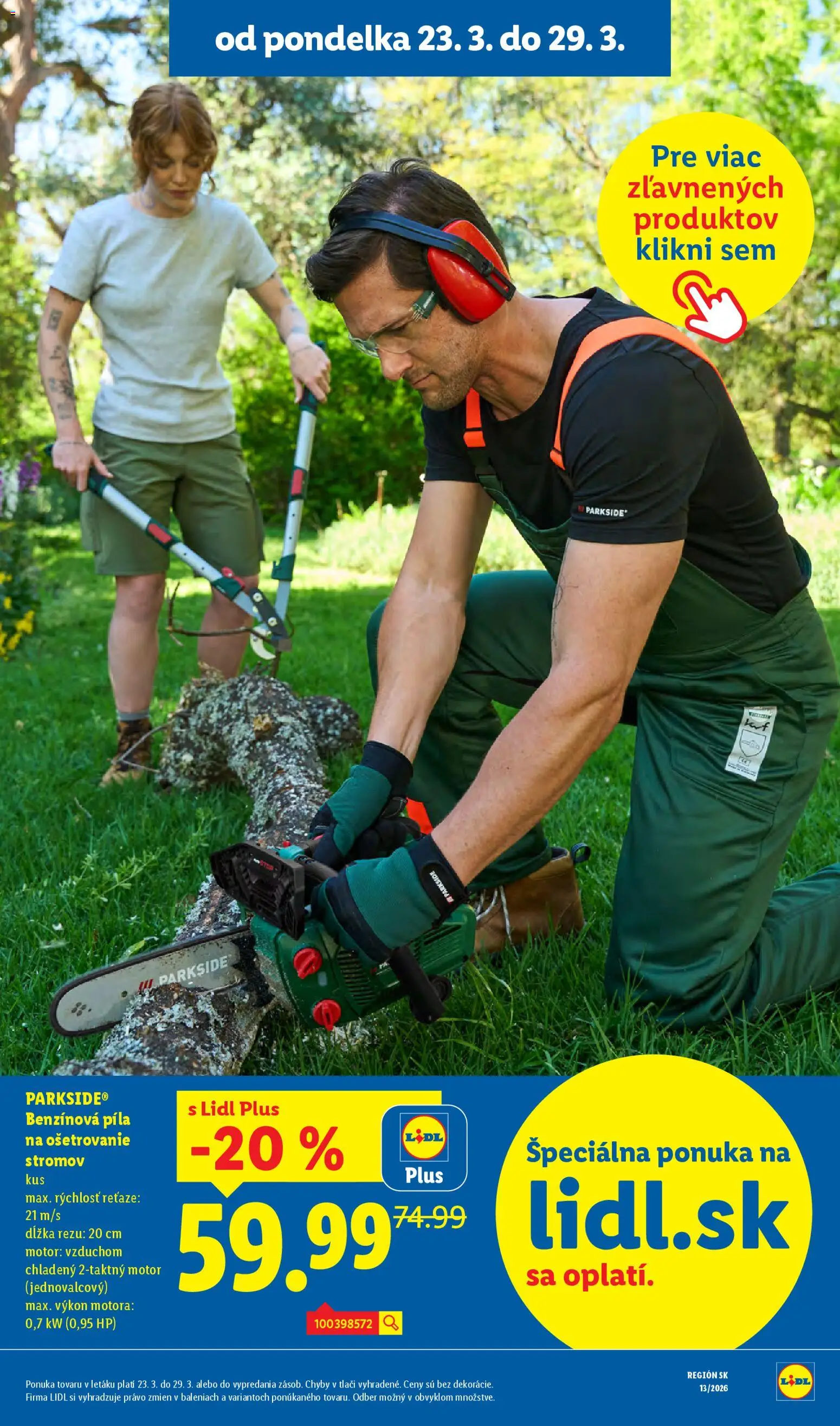 Nové Lidl akcie – leták je platný od 23.03.2026 | Strana: 53 | Produkty: Píla, Parkside