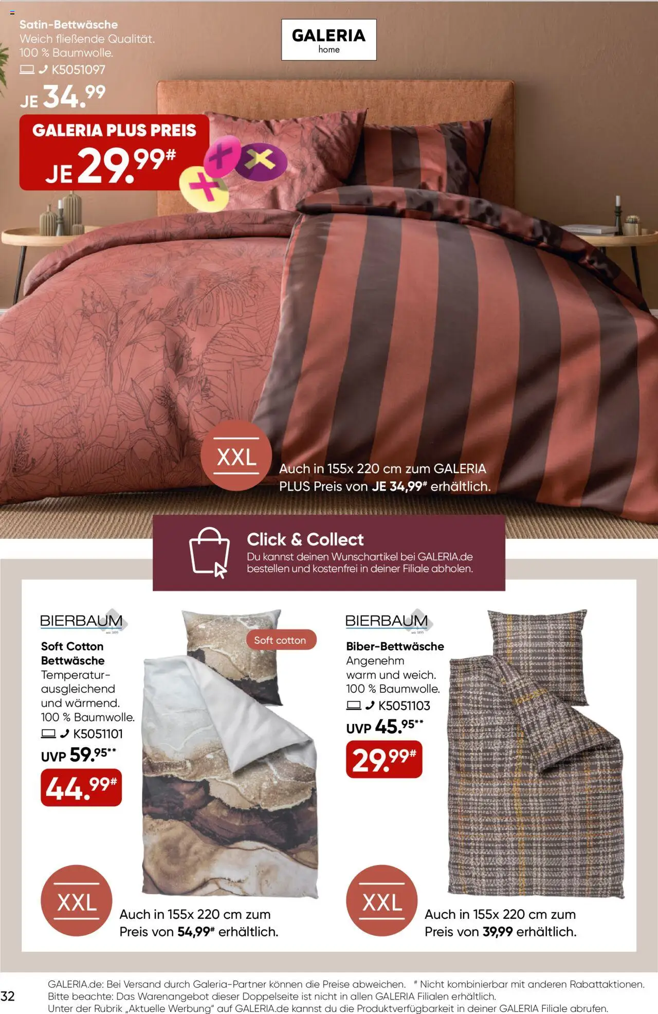 Galeria Karstadt Kaufhof Prospekt 	 – gültig ab 17.09.2025 | Seite: 32 | Produkte: Bettwäsche