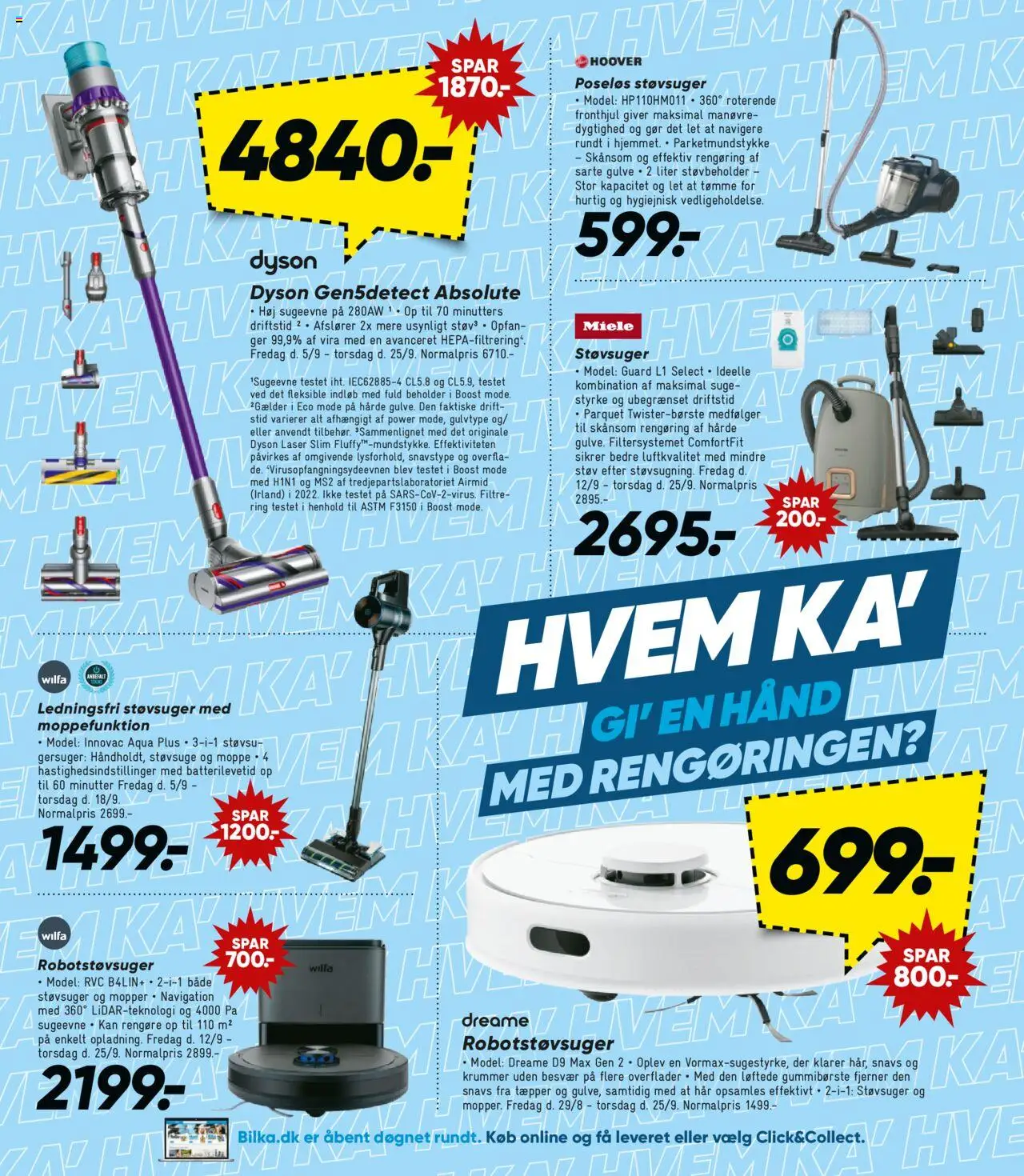 Bilka tilbudsavis – gyldig fra 12.09.2025 | Side: 22 | Produkter: Robotstøvsuger, Støvsuger, Navigation