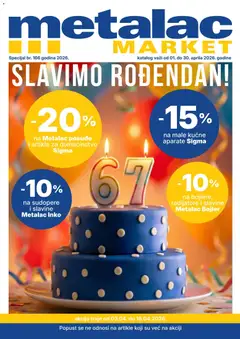 Metalac Market katalog - pregled Metalac Market kataloga - važi od 01.04.2026