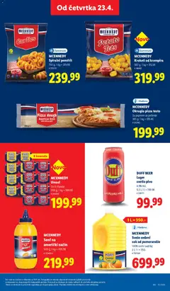 MCENNEDY Okruglo pizza testo, Okruglo pizza testo sa papirom za pečenje 385 g - pregled Lidl kataloga - važi od 23.04.2026 | Strana: 63