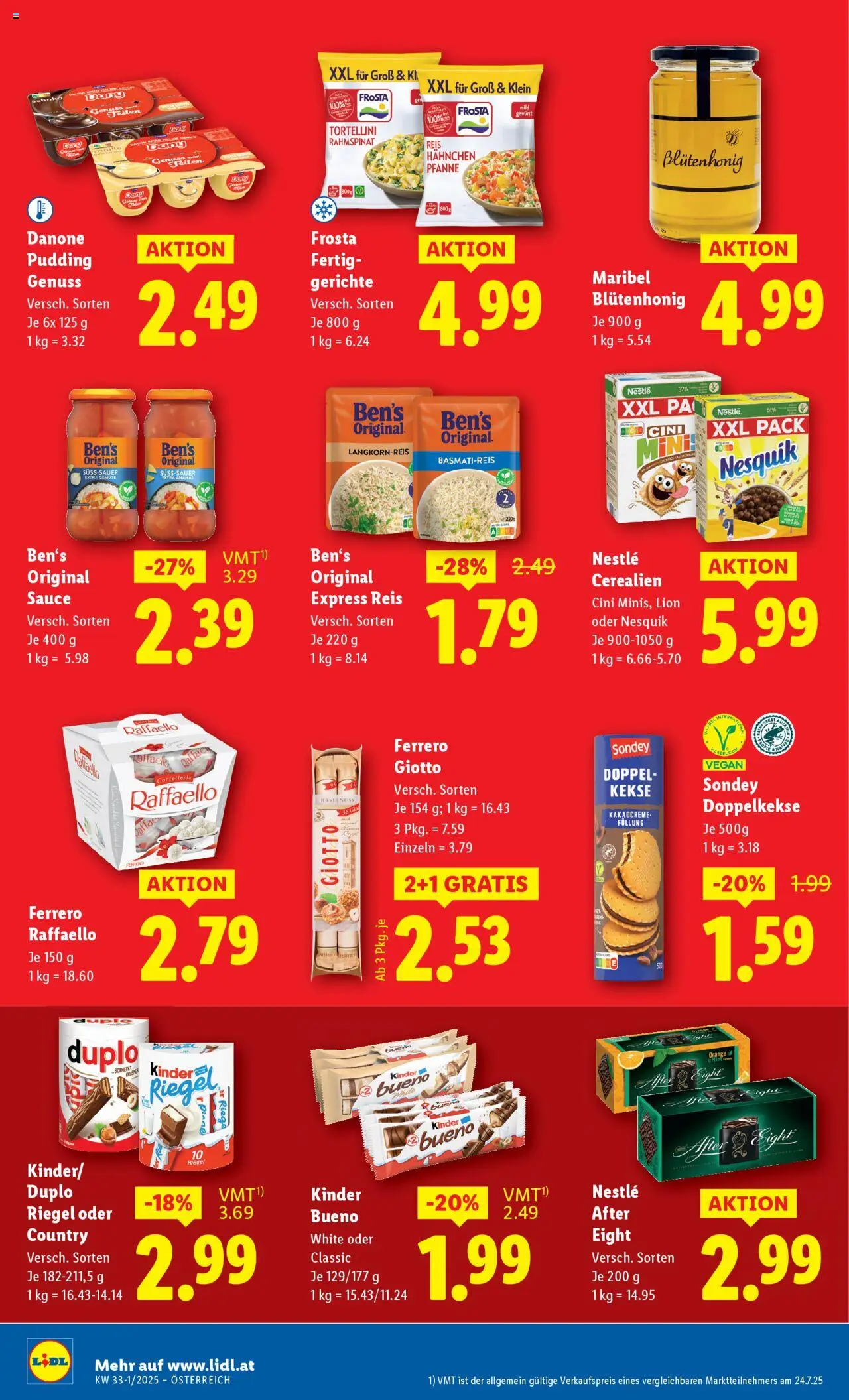 Lidl Flugblatt - Altenmarkt im Pongau, St. Johann im Pongau, Zell am See gültig ab 07.08.2025 | Seite: 42 | Produkte: Kekse, Gemüse, Reis, Ananas