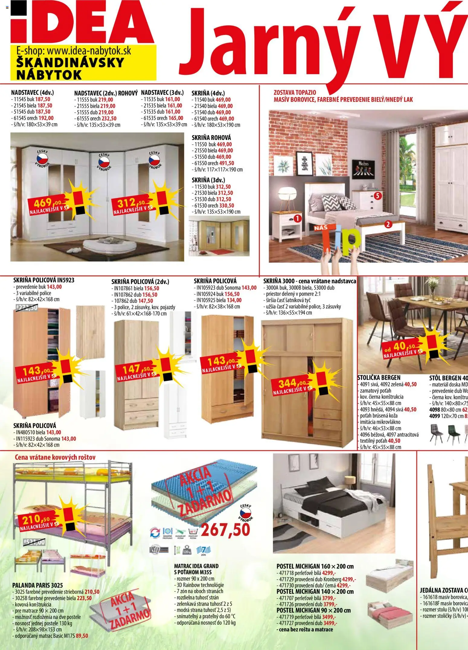 Nové IDEA nábytok akcie – leták je platný od 15.03.2026 | Strana: 2 | Produkty: Matrace, Nábytok, Matrac, Posteľ