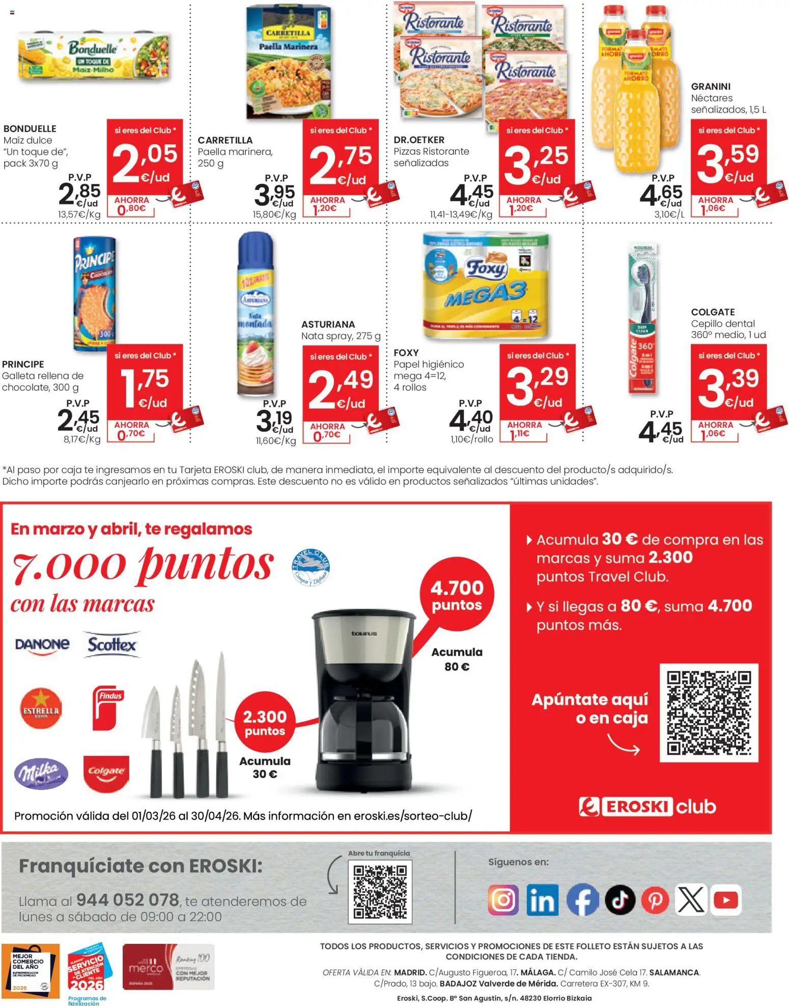 Eroski - Quieres ahorrar conmigo │ válido desde el 26.03.2026 | Página: 4 | Productos: Cepillo, Papel higienico, Té, Caja