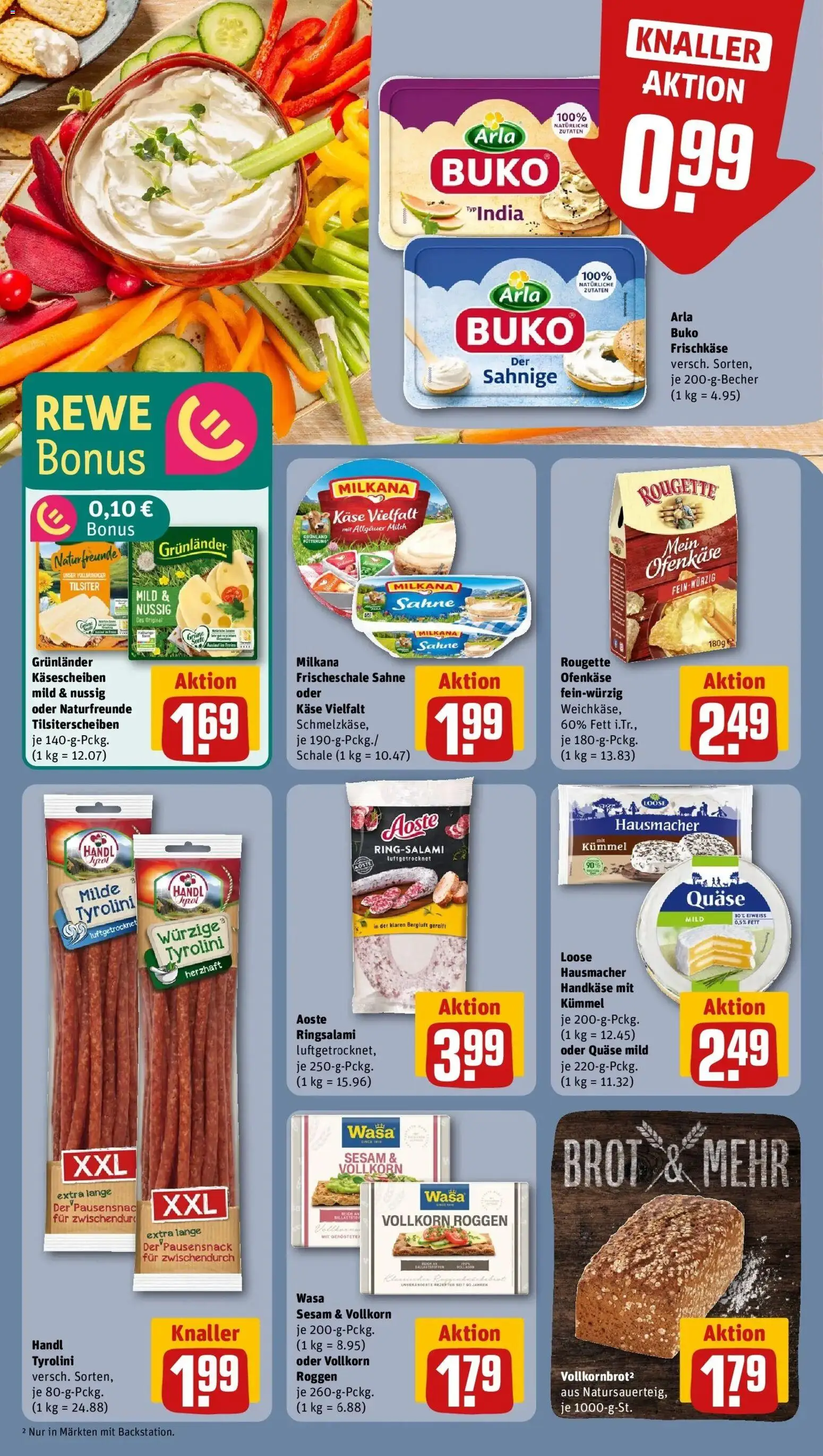 Rewe prospekt Ohrdruf	 – gültig ab 22.02.2026 | Seite: 14 | Produkte: Milkana, Rougette ofenkase, Arla buko, Sahne