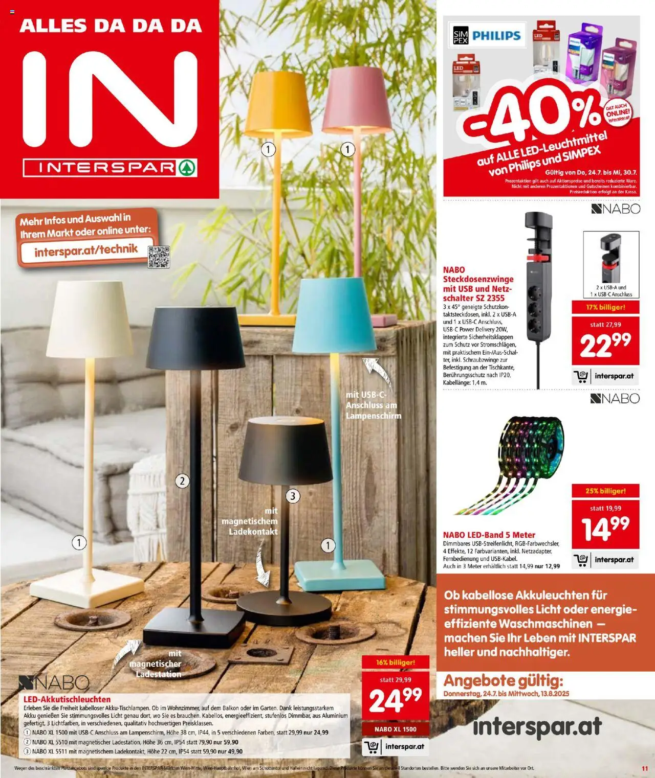 Interspar Flugblatt gültig ab 24.07.2025 | Seite: 11 | Produkte: USB