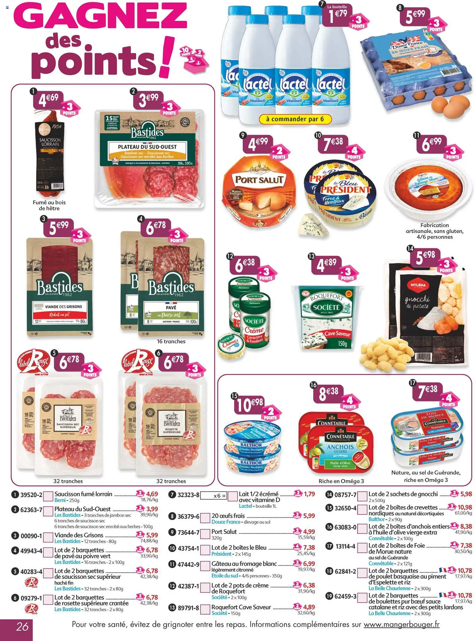 {H1} | Page: 26 | Produits: Saucisson, Huile D'olive, Morue, Œufs