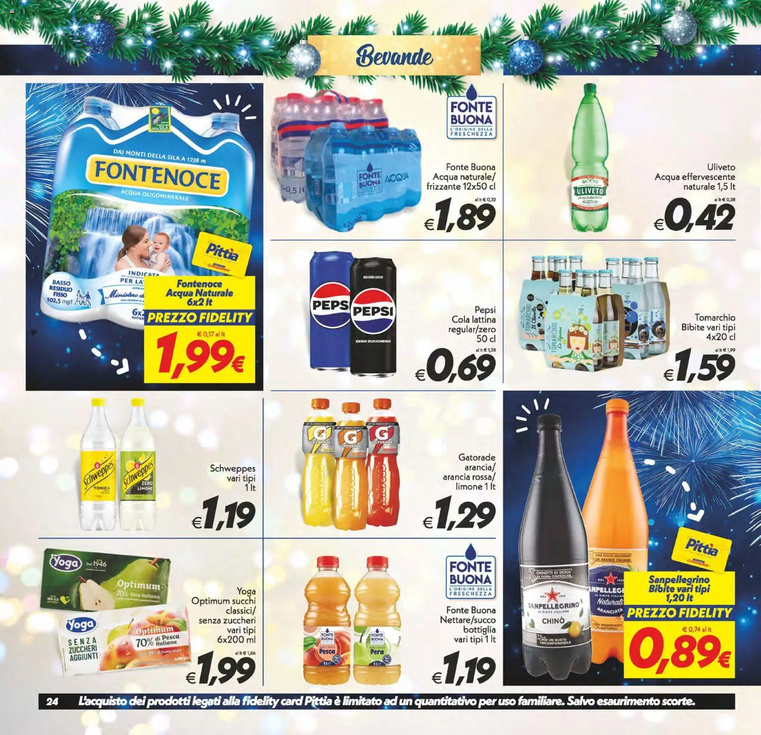Volantino SuperConveniente del 27.12.2025 | Pagina: 24 | Prodotti: Arance, Limone, Pesca, Pepsi