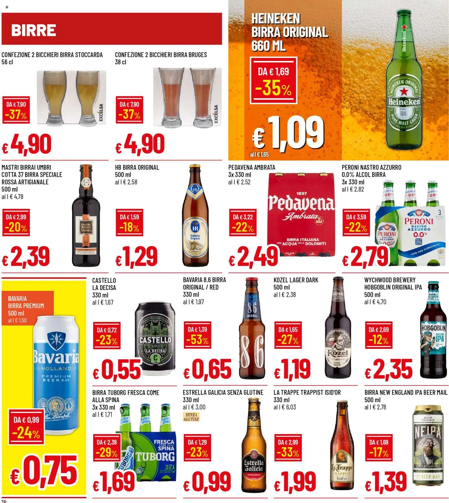 Volantino Galassia del 12.02.2026 | Pagina: 16 | Prodotti: Birra, Acqua, Heineken