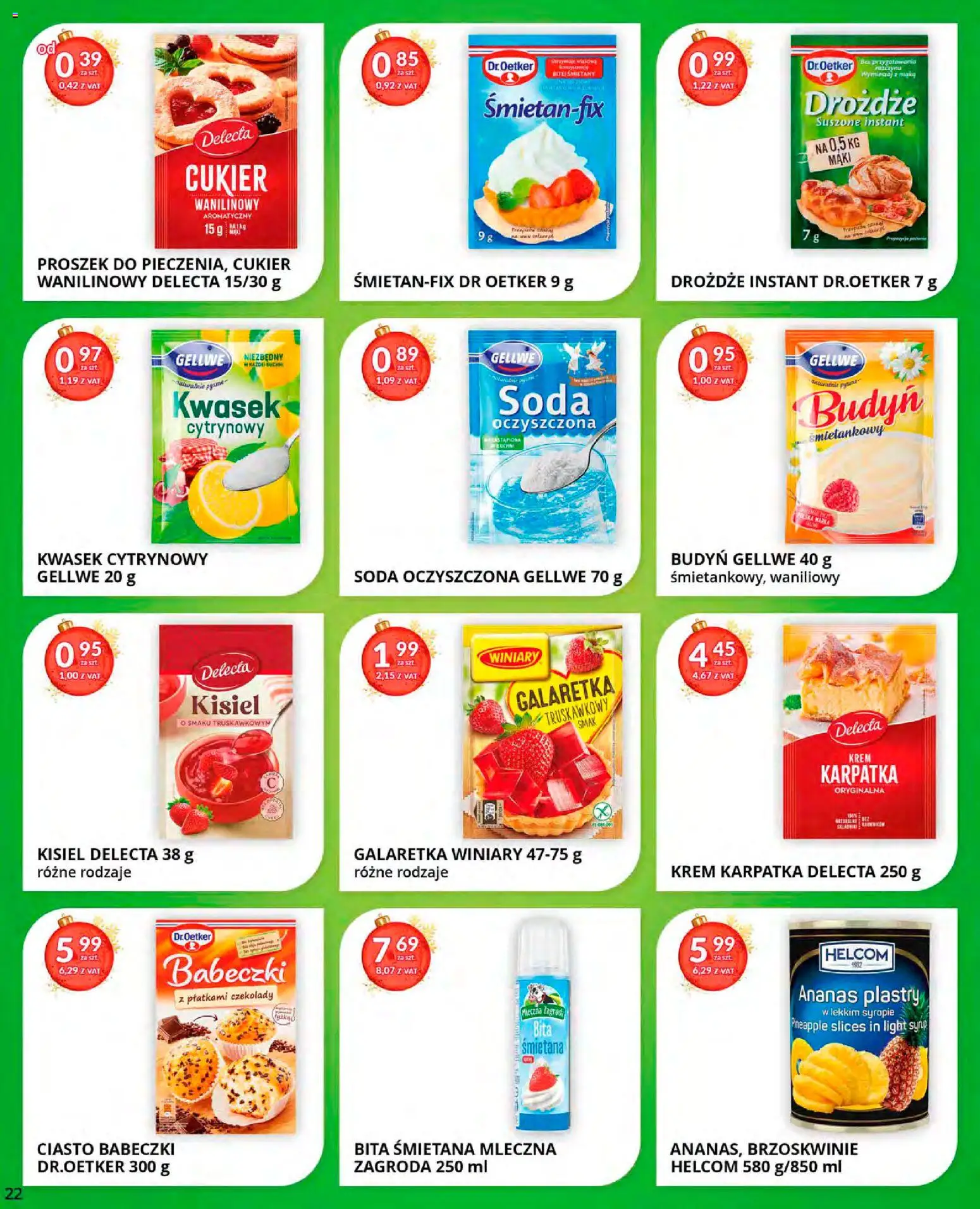 Eurocash Gazetka od 15.12.2025 | Strona: 22 | Produkty: Czekolady, Ciasto, Krem, Cukier