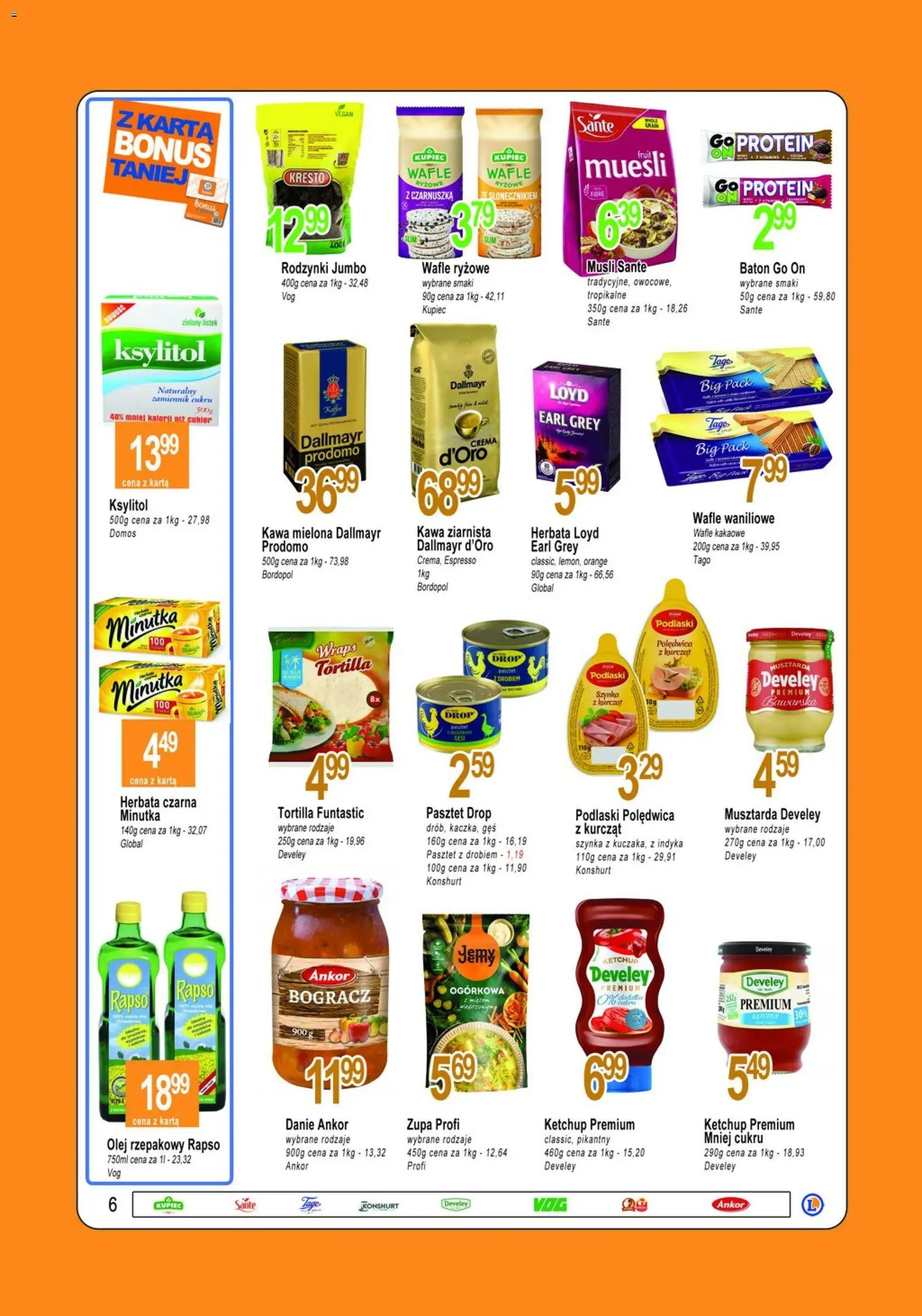 E.Leclerc gazetka - Tychy od 14.04.2026 | Strona: 6 | Produkty: Kawa ziarnista, Ksylitol, Musztarda, Olej