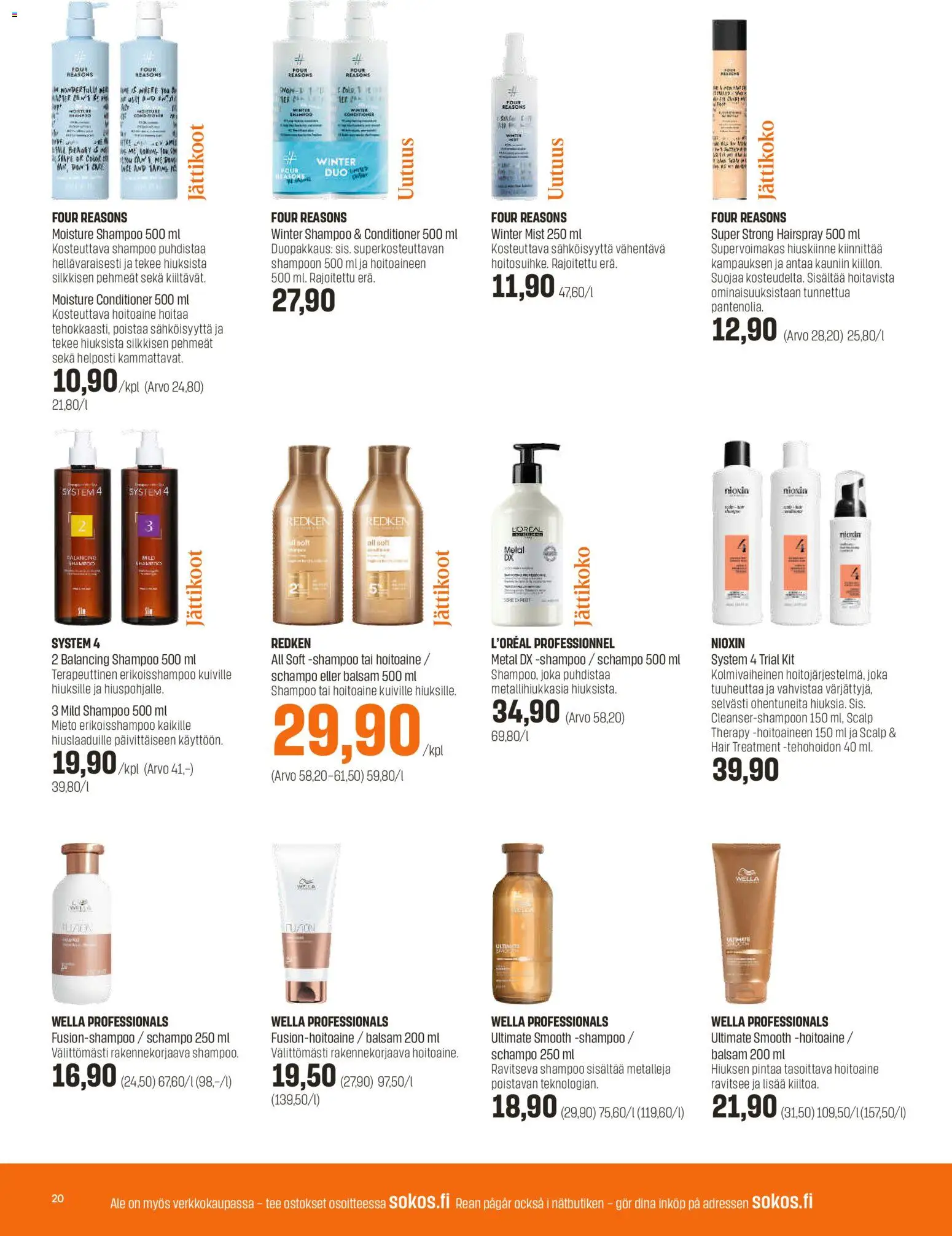 Sokos tarjoukset – voimassa 27.12.2025 alkaen | Sivu: 20 | Tuotteet: Shampoo, Hoitoaine, Tee