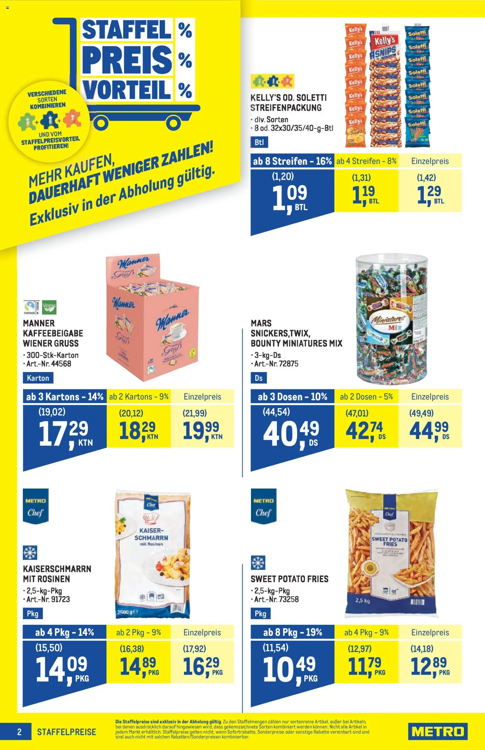 Metro Profi gültig ab 22.01.2026 | Seite: 2 | Produkte: Chips, Rosinen