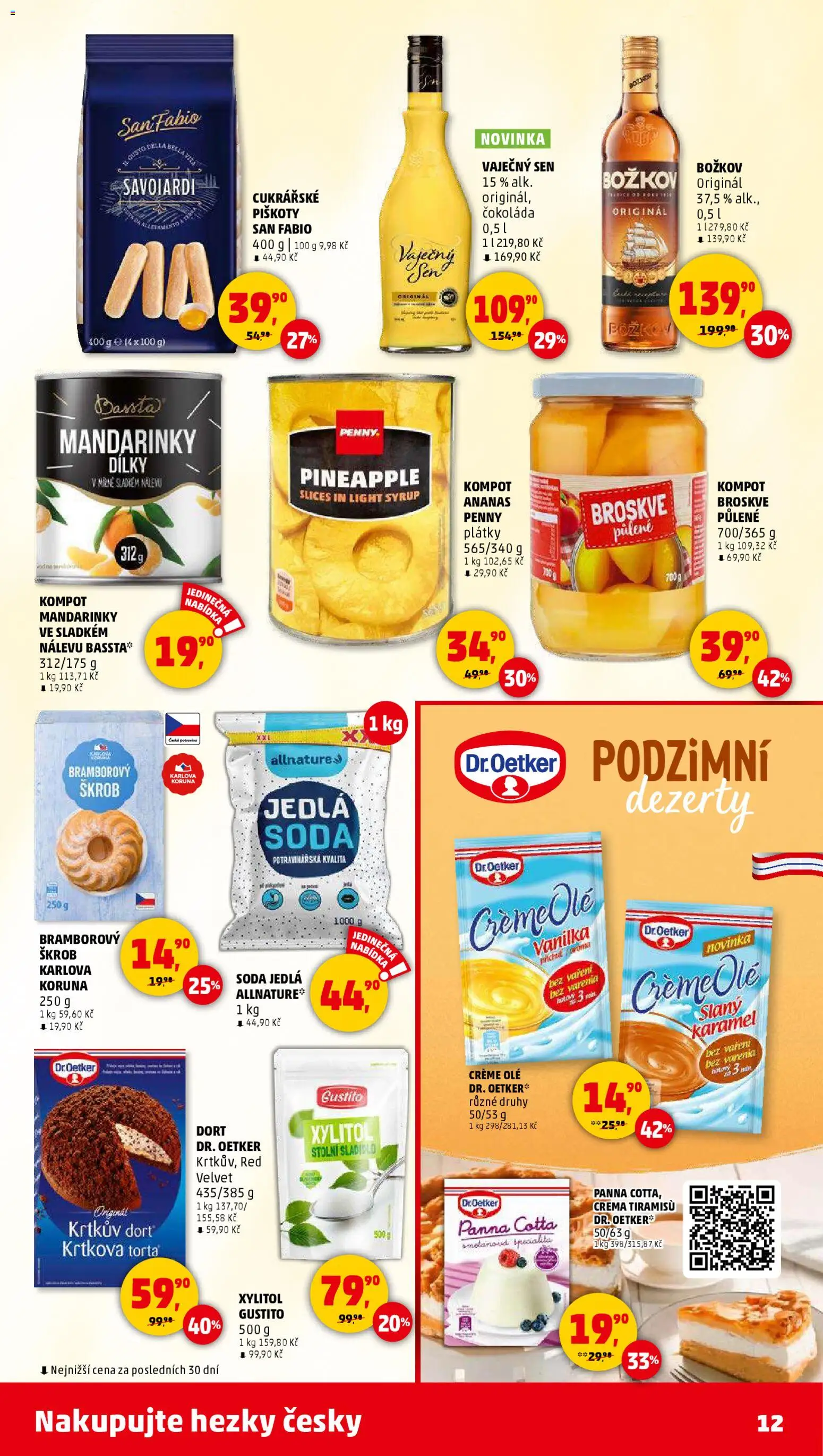 Penny Market leták - Čtvrtečník od 30.10.2025 | Strana: 12 | Produkty: Kompot, Tiramisu, Ananas, Velvet