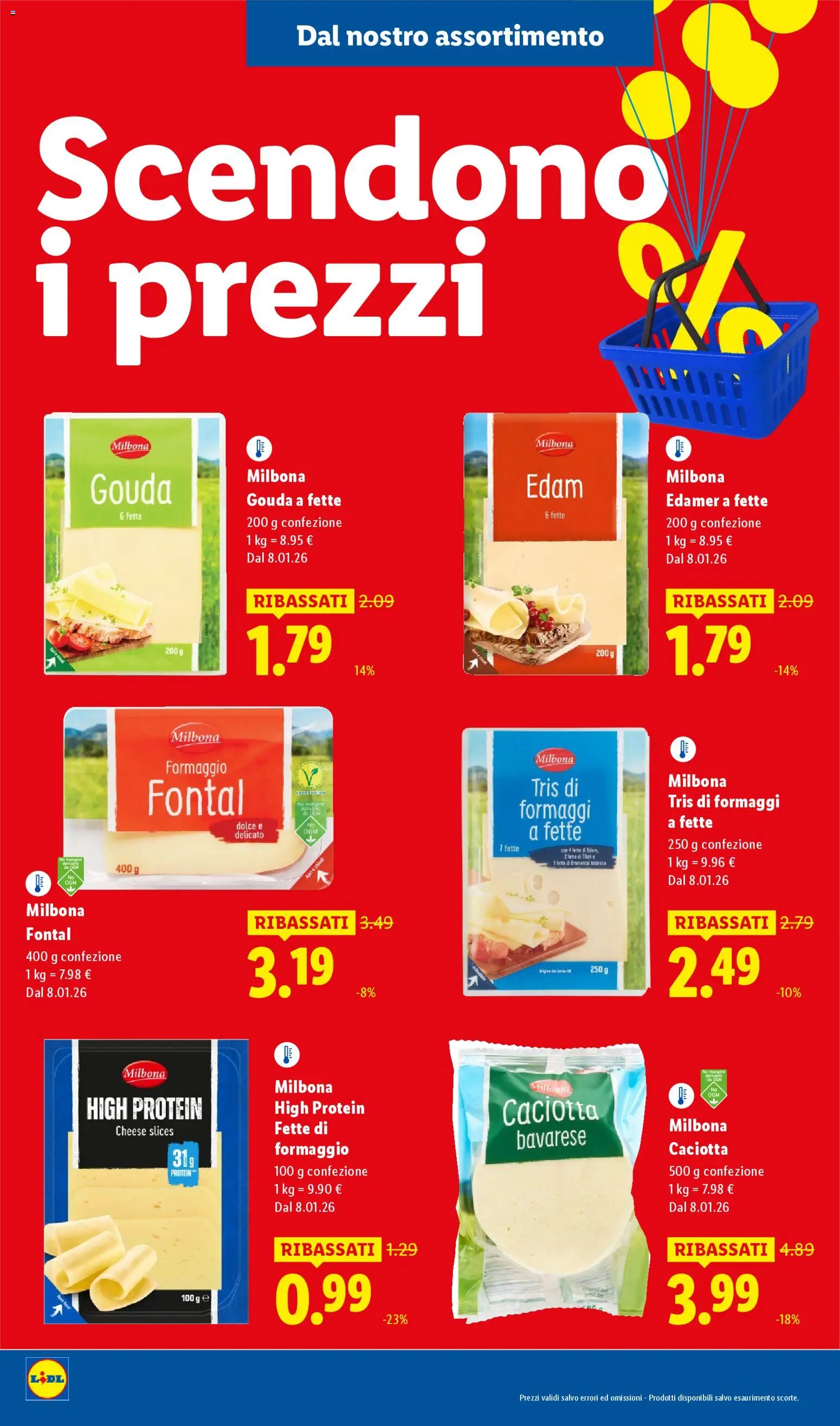 Volantino Lidl del 08.01.2026 | Pagina: 8 | Prodotti: Formaggio