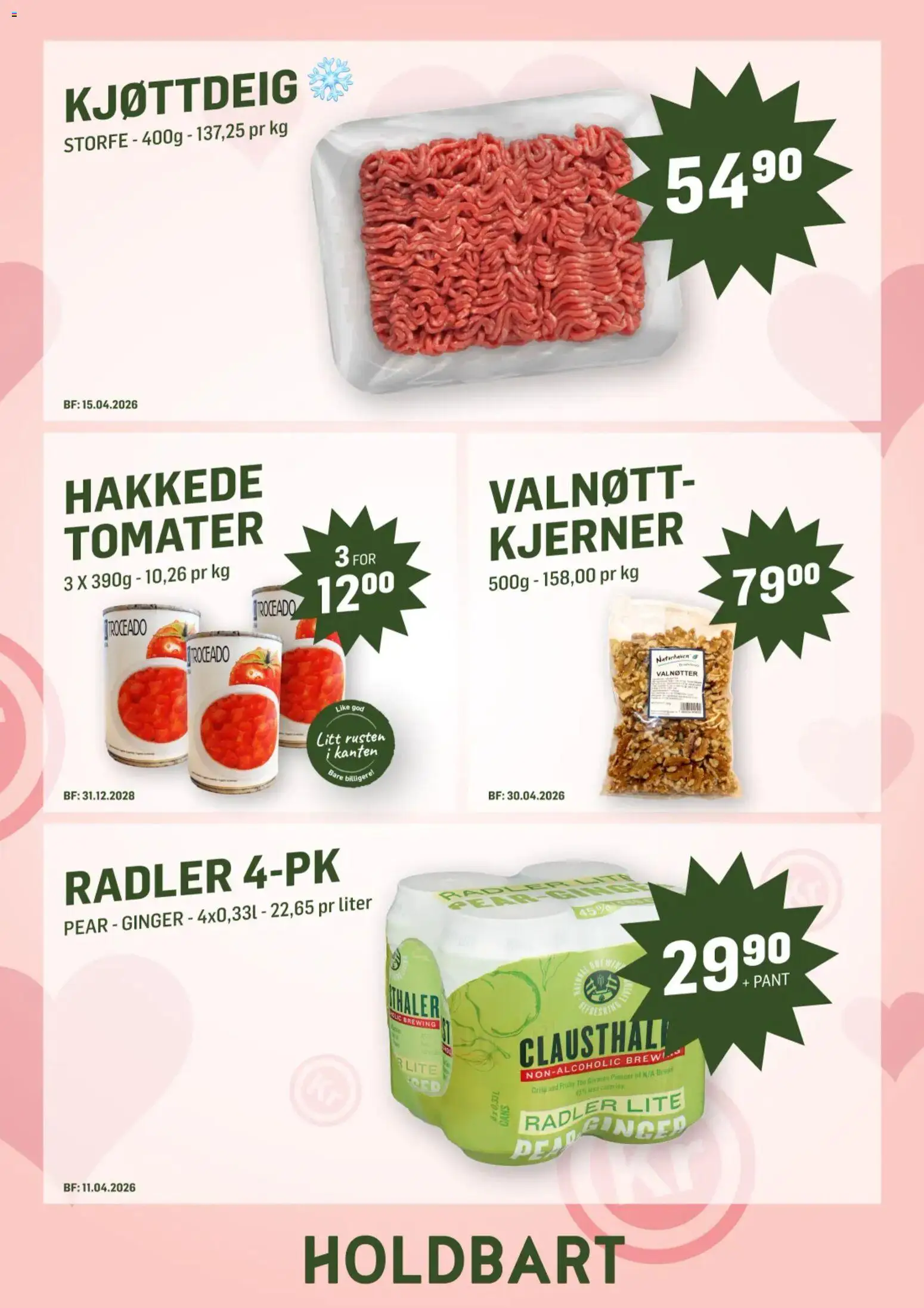 {H1} | Side: 8 | Produkter: Контейнер, Kjøttdeig, Valnøtter, Tuperingsborste