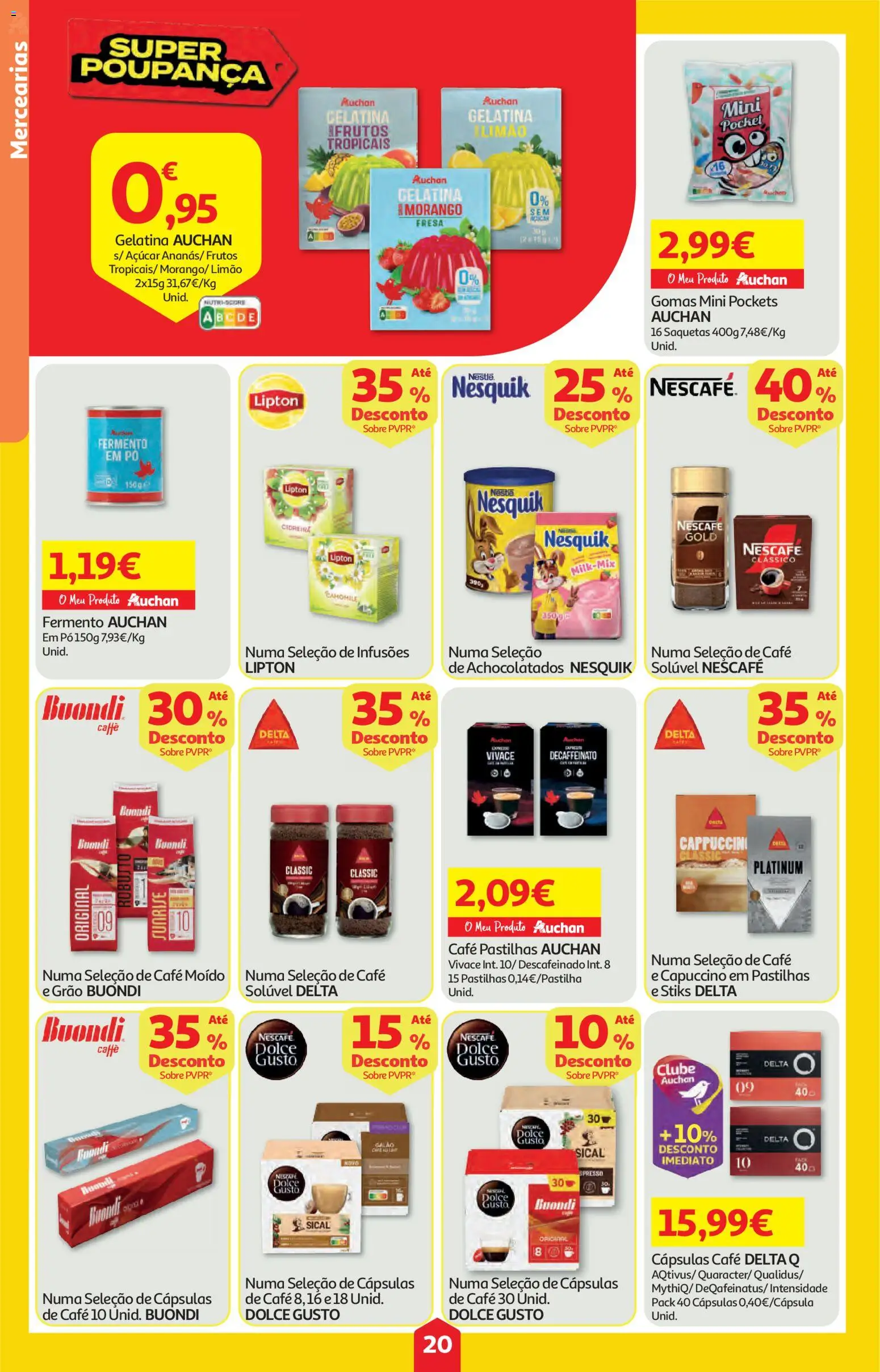 Auchan folheto │ válido de 05.02.2026 | Página: 20 | Produtos: Delta q, Café solúvel, Nestlé, Café