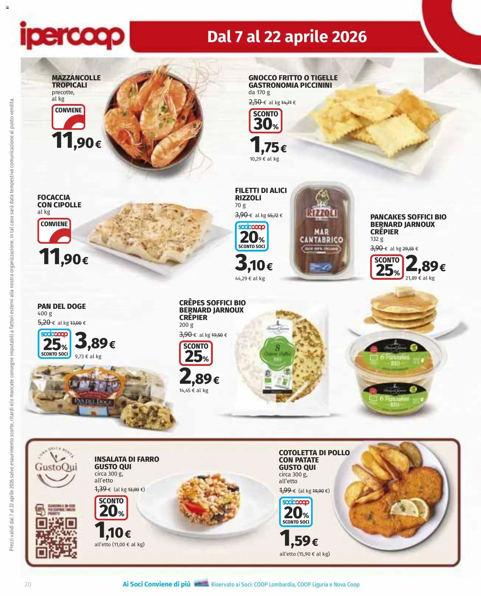 Volantino Ipercoop del 07.04.2026 | Pagina: 20 | Prodotti: Pollo, Patate, Cipolle, Farro