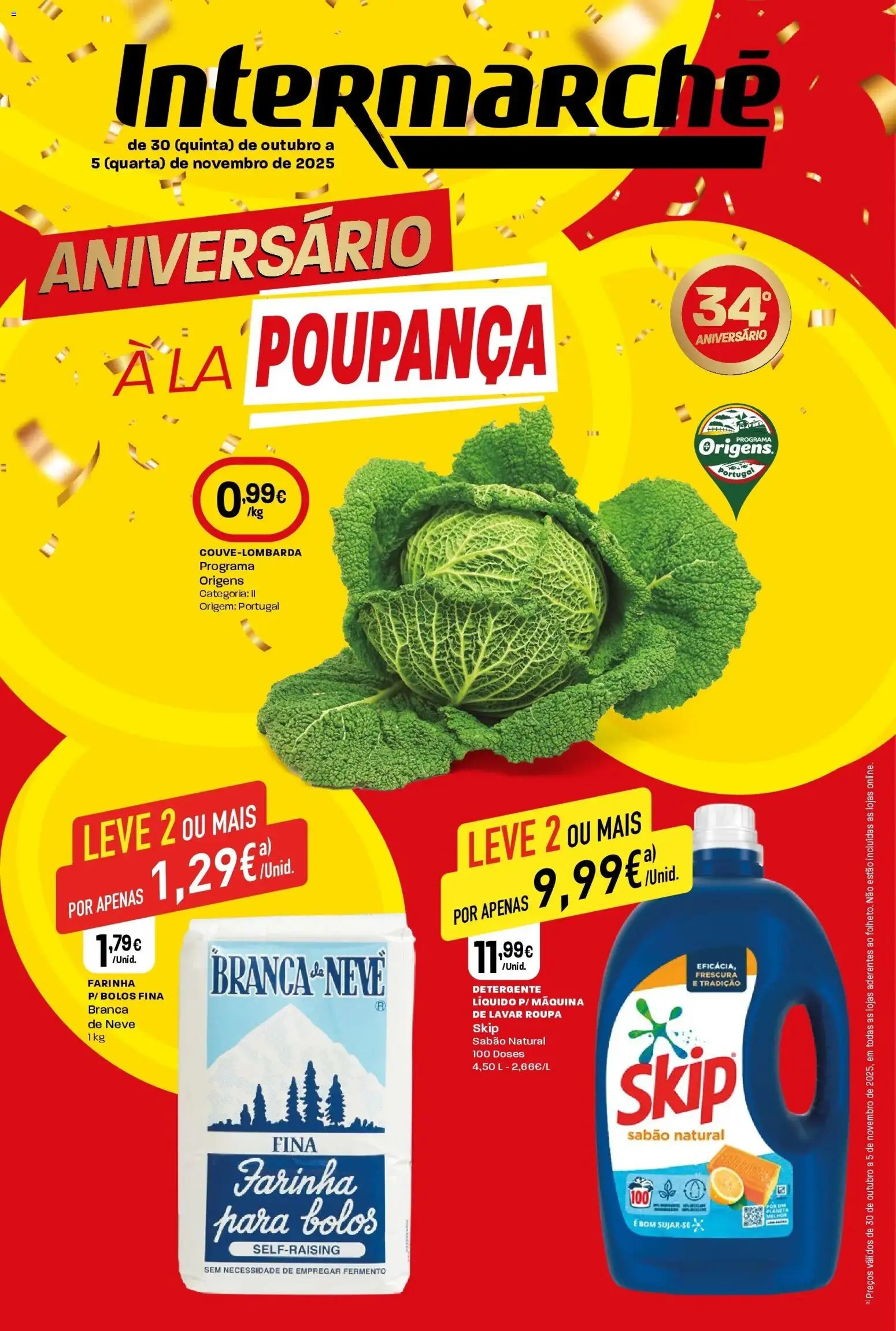 Intermarché - Aniversário à la poupança │ válido de 30.10.2025 | Página: 1 | Produtos: Máquina de lavar, Sabão, Detergente
