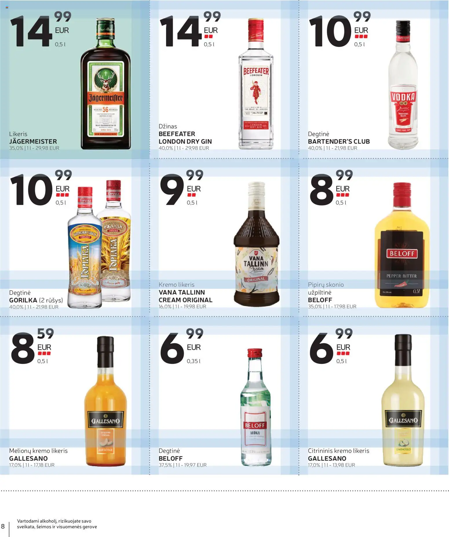 Rimi akcijos nuo 28.04.2026 | Puslapis: 8 | Prekių: Degtinė, Džinas