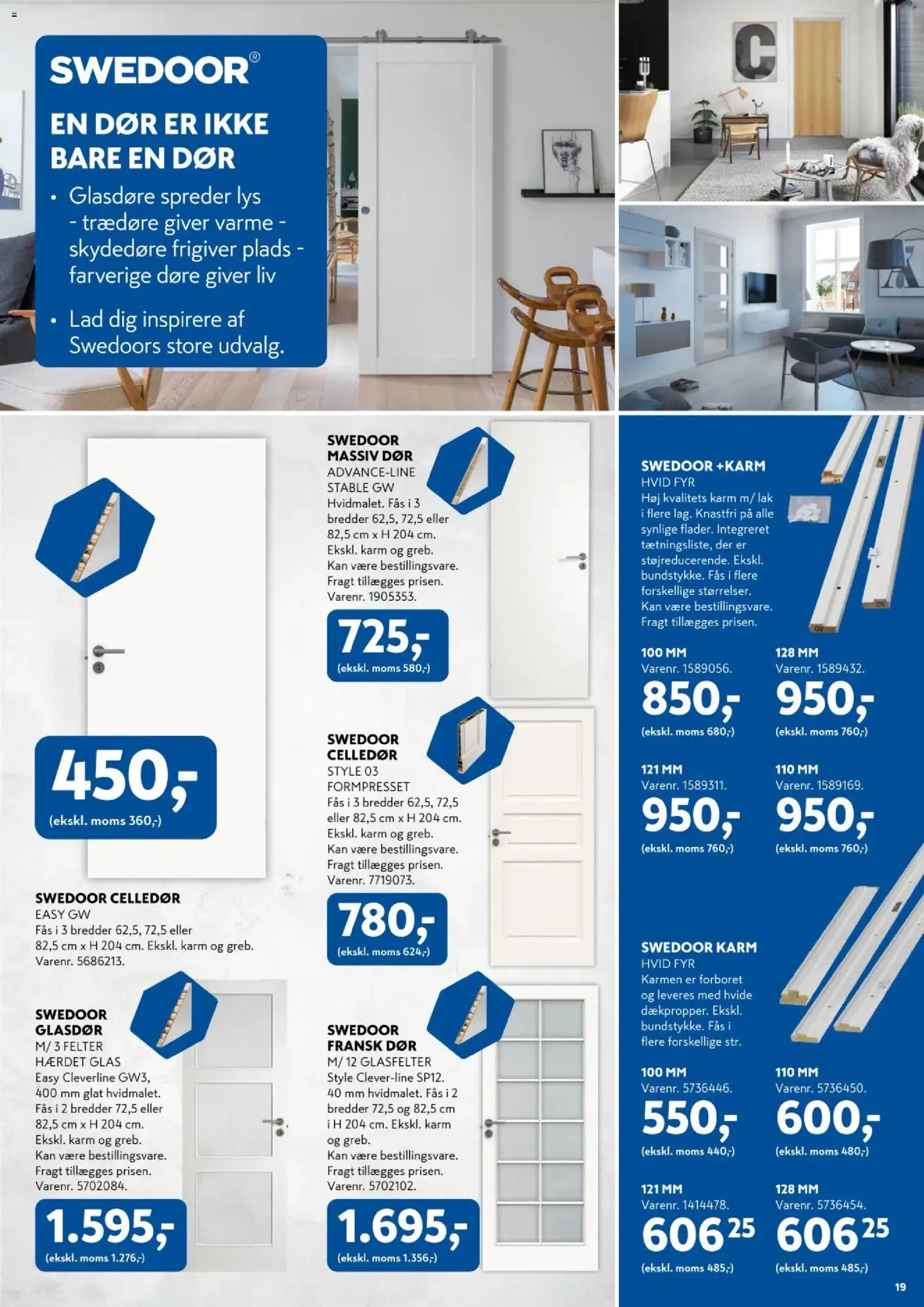 Davidsen tilbudsavis – gyldig fra 02.11.2025 | Side: 19 | Produkter: Skydedøre