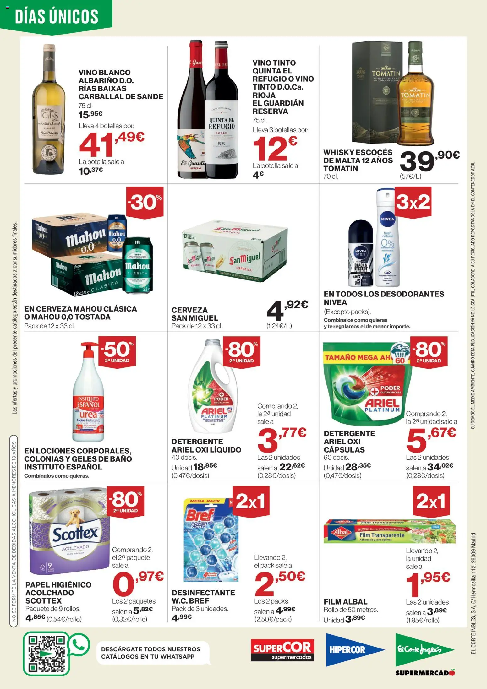 Supercor Canarias │ válido desde el 07.11.2025 | Página: 4 | Productos: Quitamanchas, Cerveza, Whisky, Baño