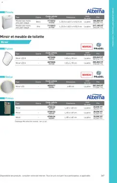 Point.P - Prévisualisation de Point.P catalogue Revêtements Habitat et tertiaire 2025 valide à partir de 11.07.2025 | Page: 367 | Produits: Meuble, Miroir