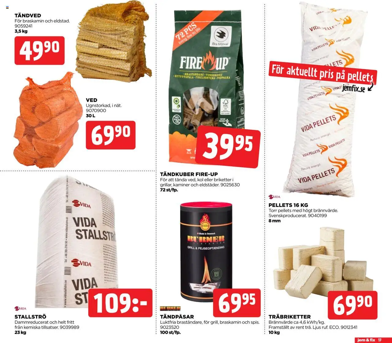 Jem & Fix reklamblad aktuell från 20.10.2025 | Sida: 17 | Produkter: Grill, Briketter, Ljus