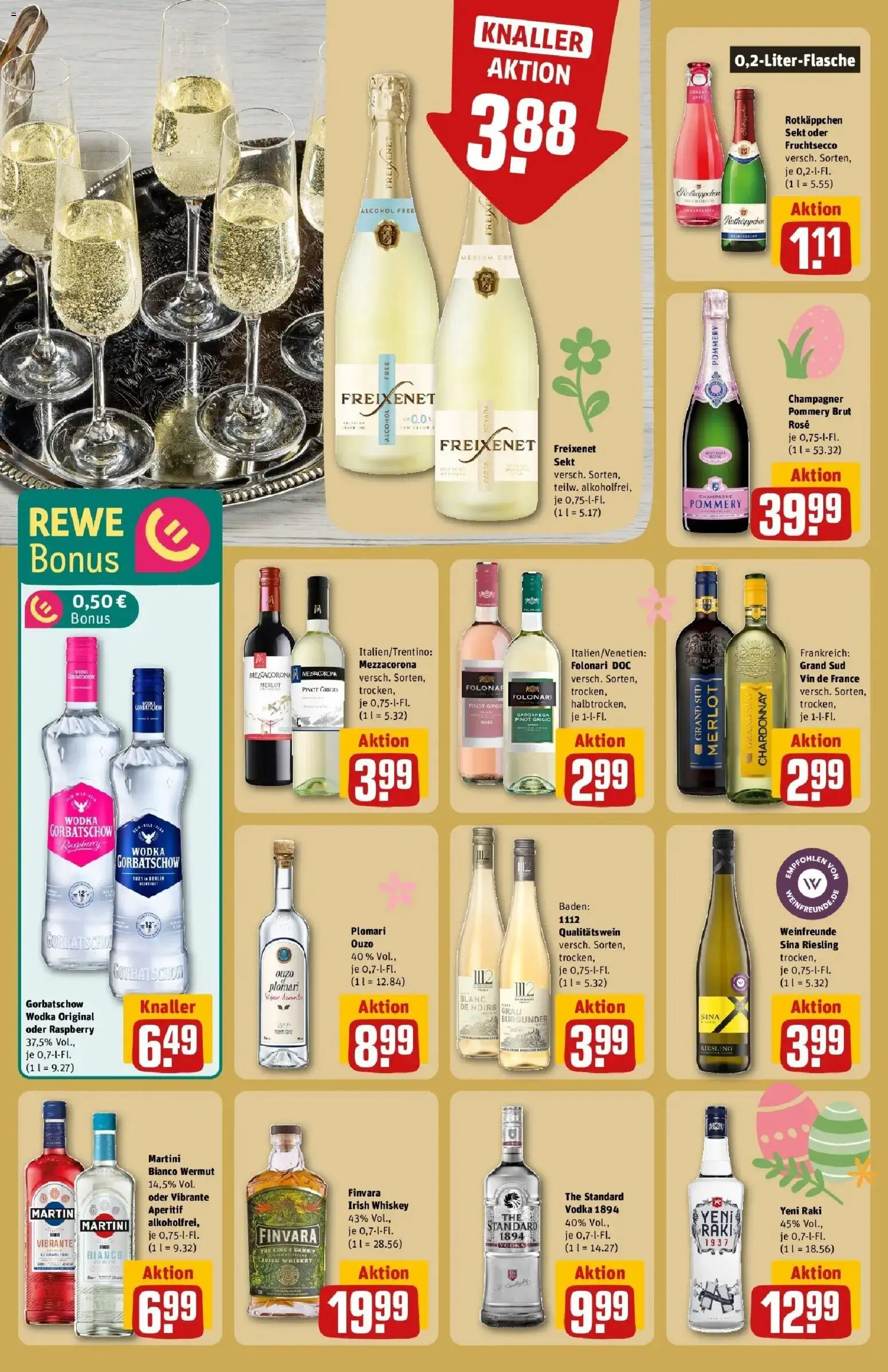 Rewe Prospekt Köln / Rodenkirchen	 – gültig ab 15.03.2026 | Seite: 20 | Produkte: Ouzo, Merlot, Rotkäppchen, Wodka