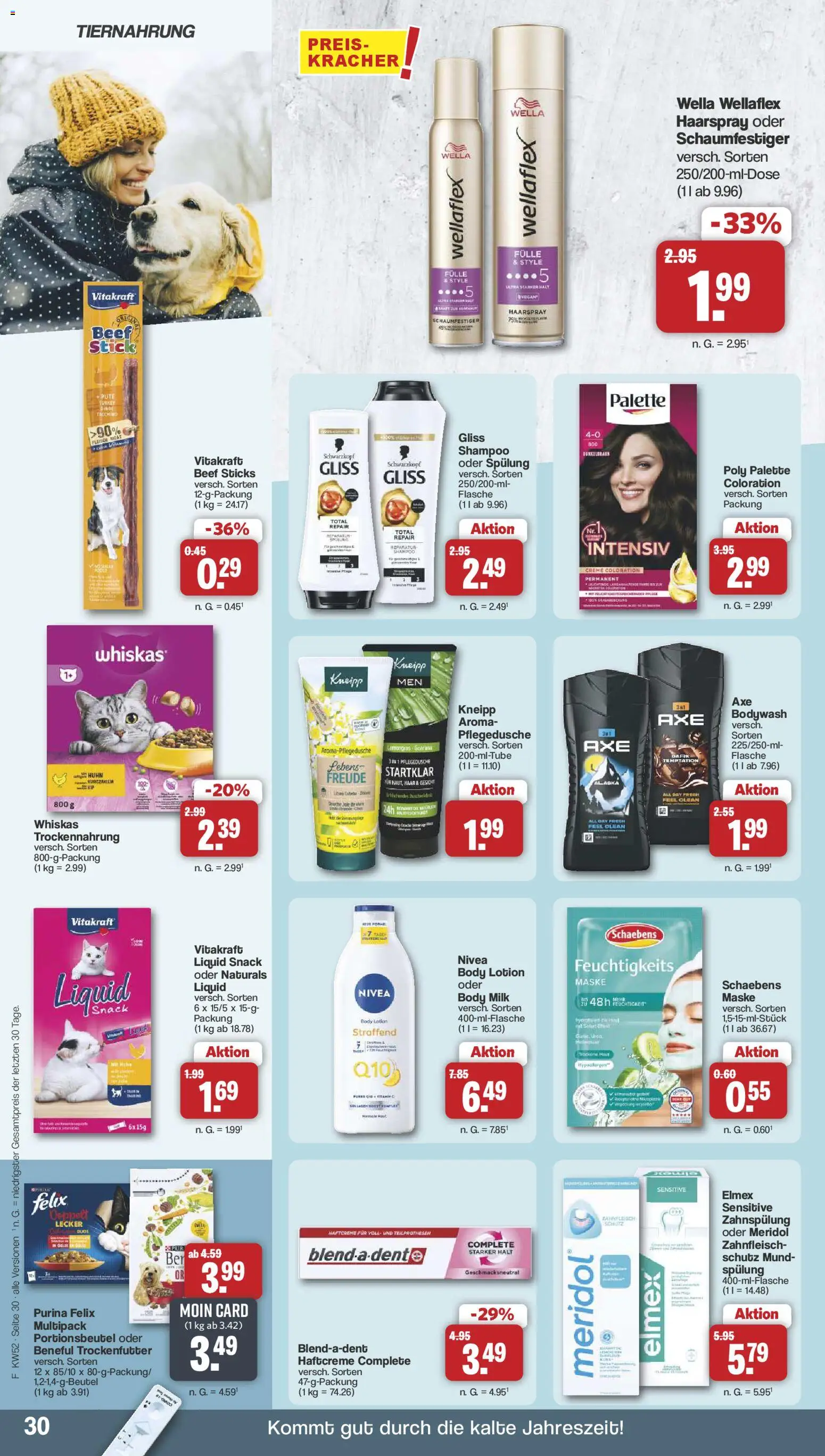 Famila Nordwest Prospekt 	 – gültig ab 22.12.2025 | Seite: 30 | Produkte: Pute, Shampoo, Haarspray, Fleisch