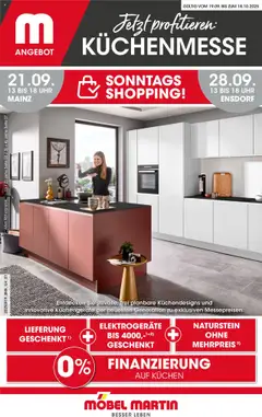Möbel Martin Prospekt  Küchenmesse 	 ab 19.09.2025 gültig