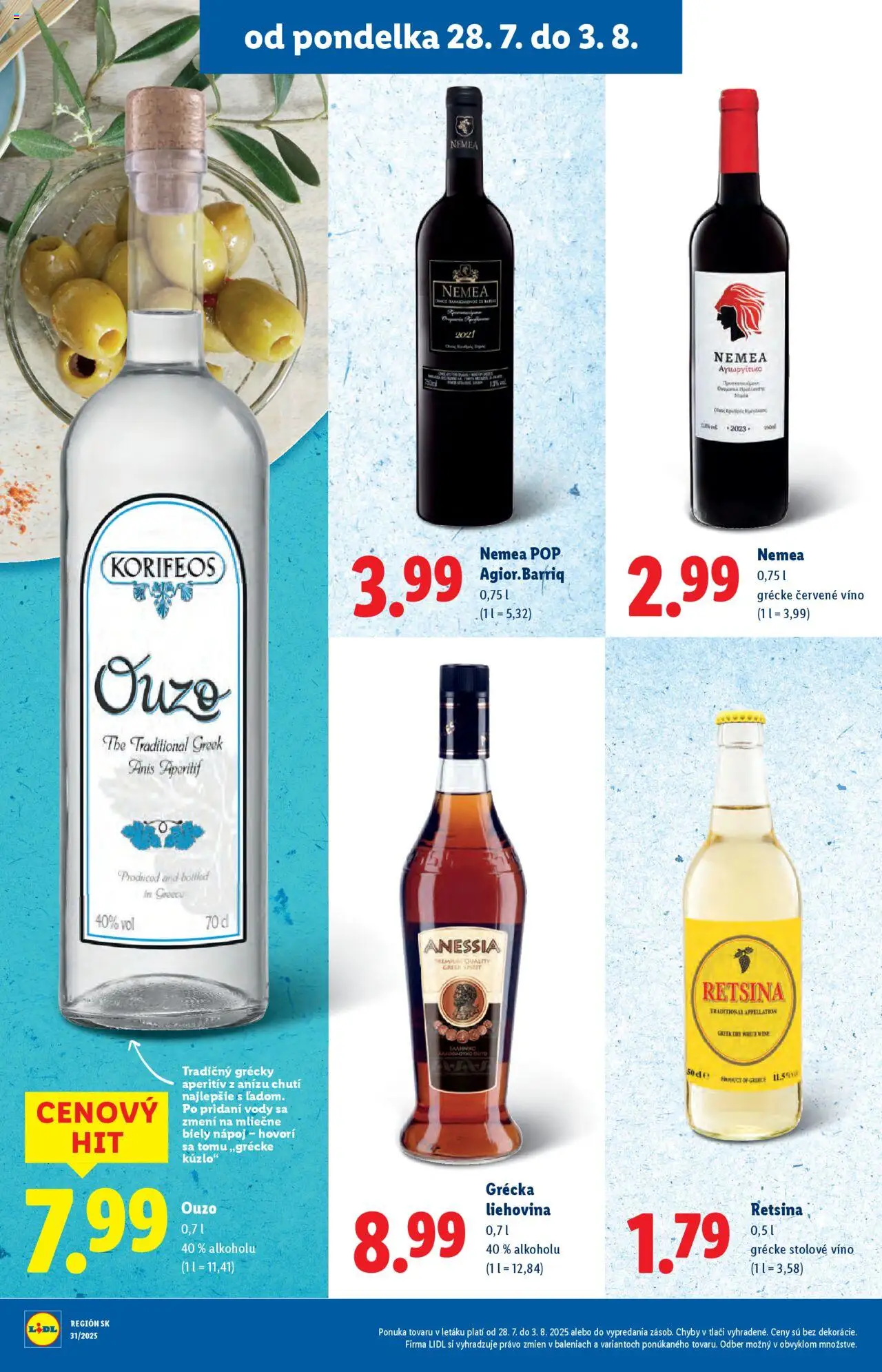 Lidl leták │ platný od 28.07.2025 | Strana: 32 | Produkty: Víno, Červené víno, Aperitív