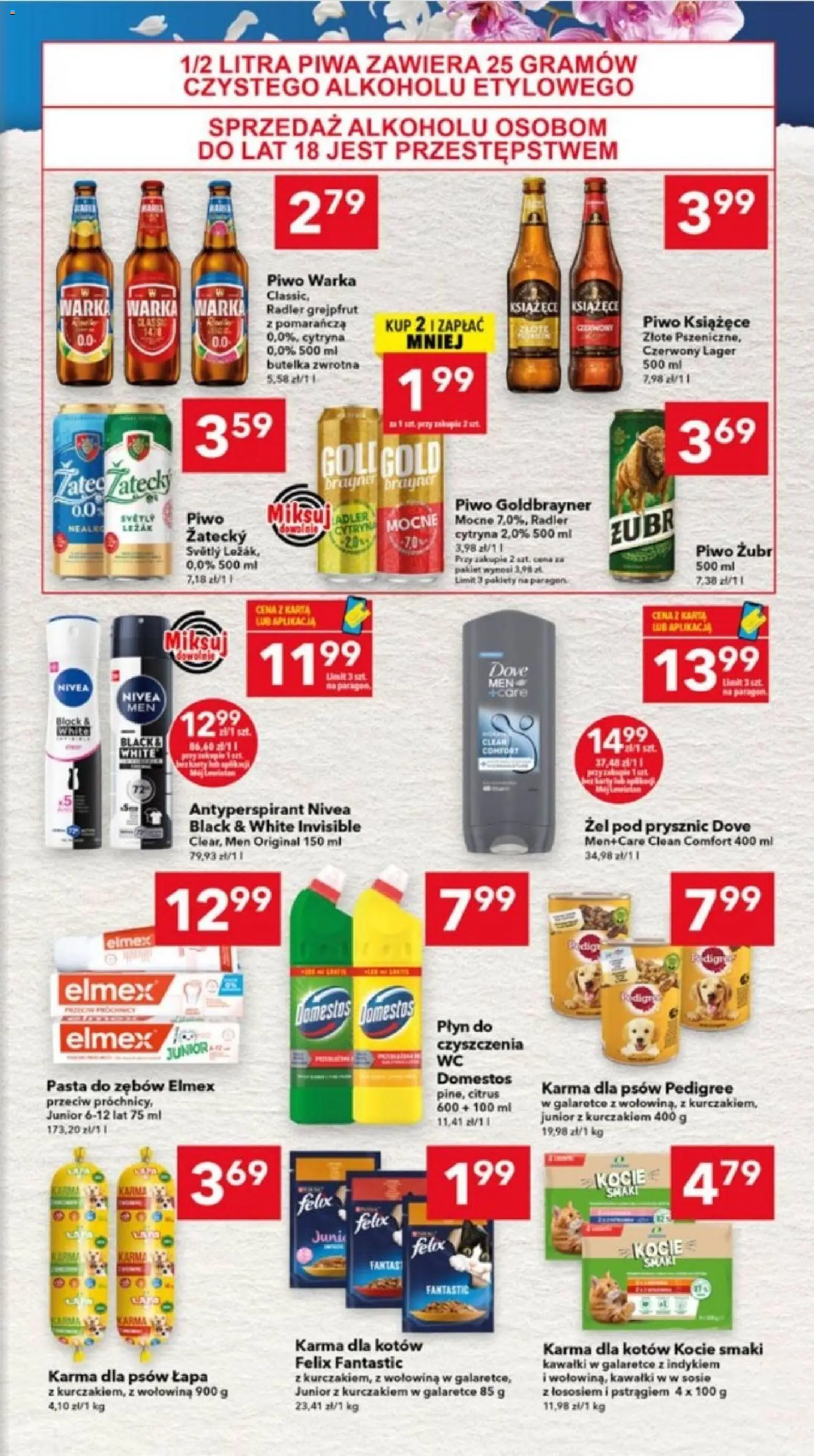 Lewiatan gazetka - Ostrów Wielkopolski od 09.04.2026 | Strona: 7 | Produkty: Karma dla kotów, Piwo, Wołowina, Karma dla psów