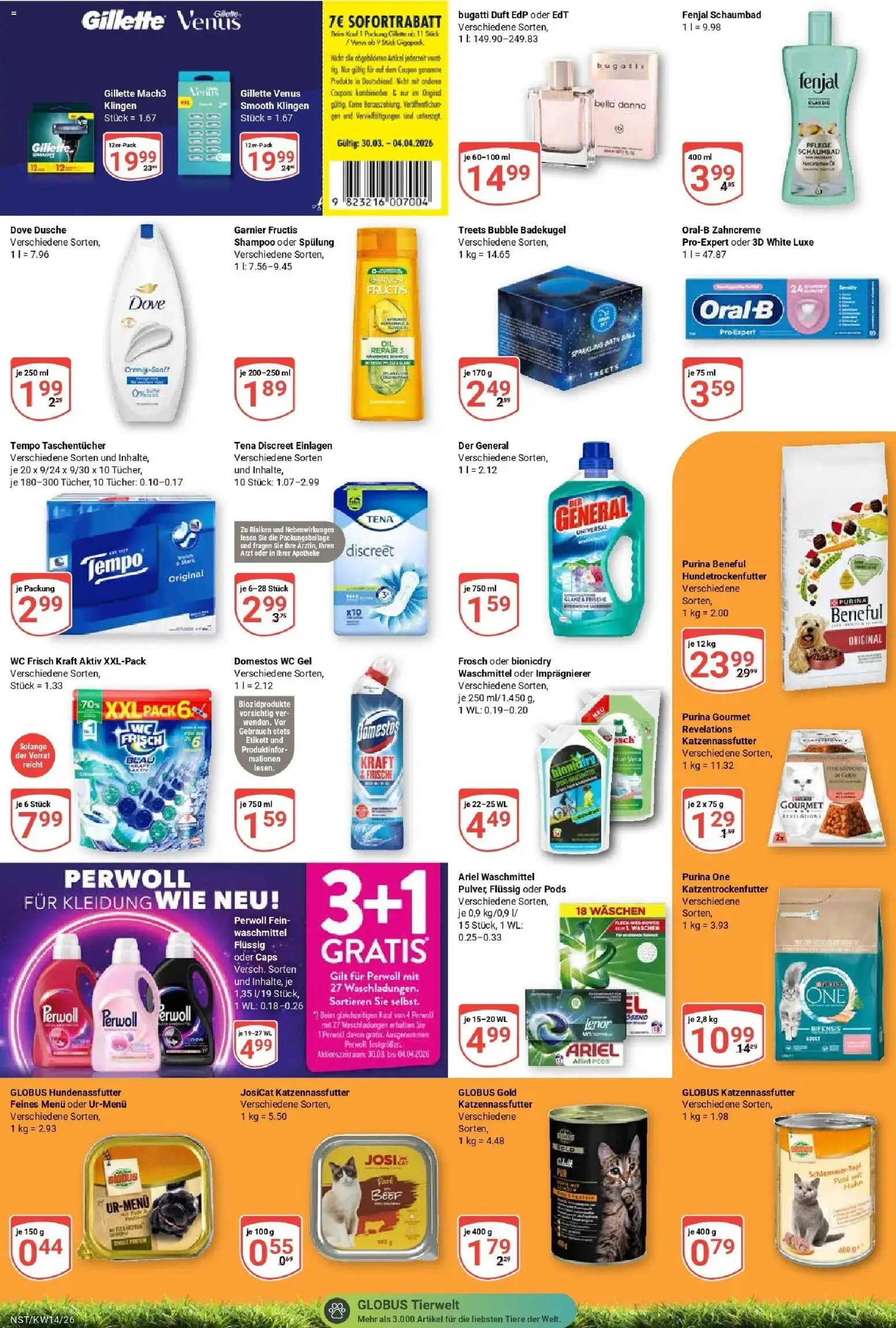Globus prospekt Neustadt	 – gültig ab 30.03.2026 | Seite: 22 | Produkte: Ariel, Duft, Spülung, Wc frisch