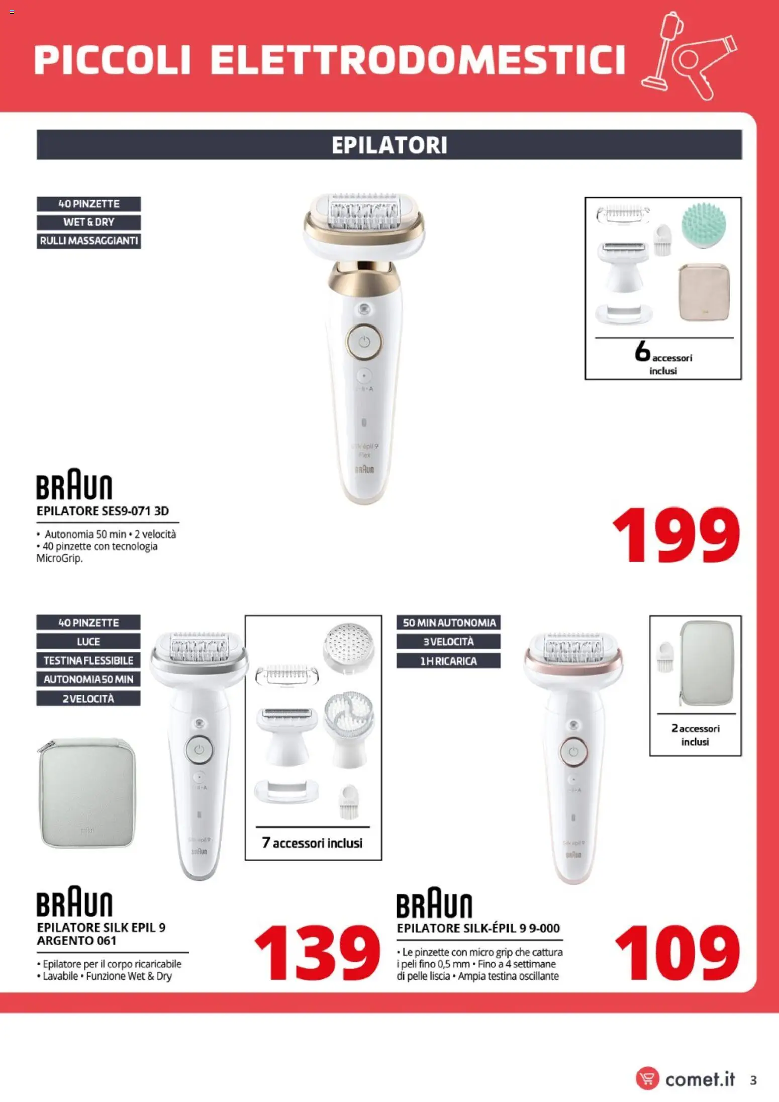 Volantino Comet del 20.03.2026 | Pagina: 3 | Prodotti: Epilatore