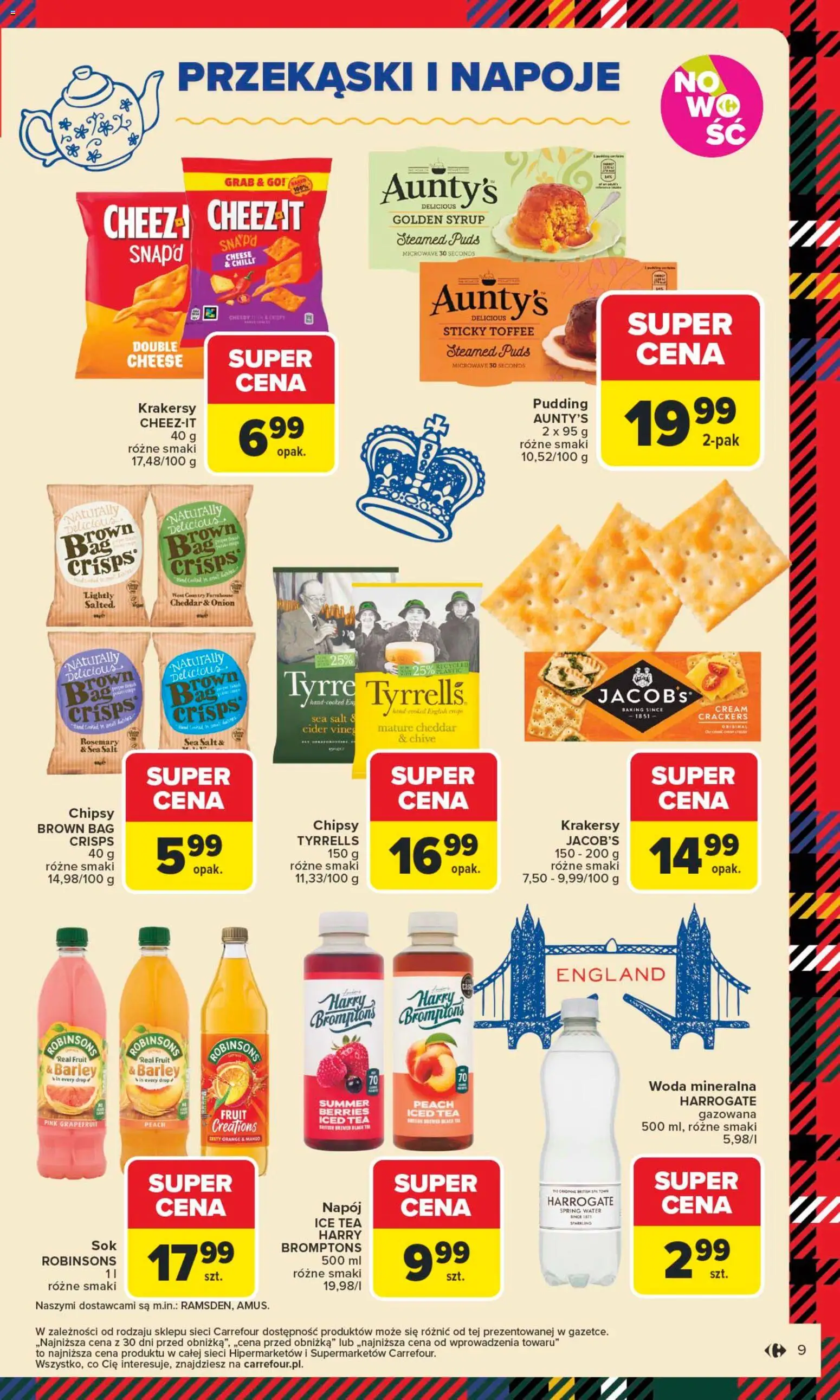 Carrefour Gazetka - Kuchnia brytyjska od 04.11.2025 | Strona: 9 | Produkty: Mango, Chipsy, Cheddar, Woda