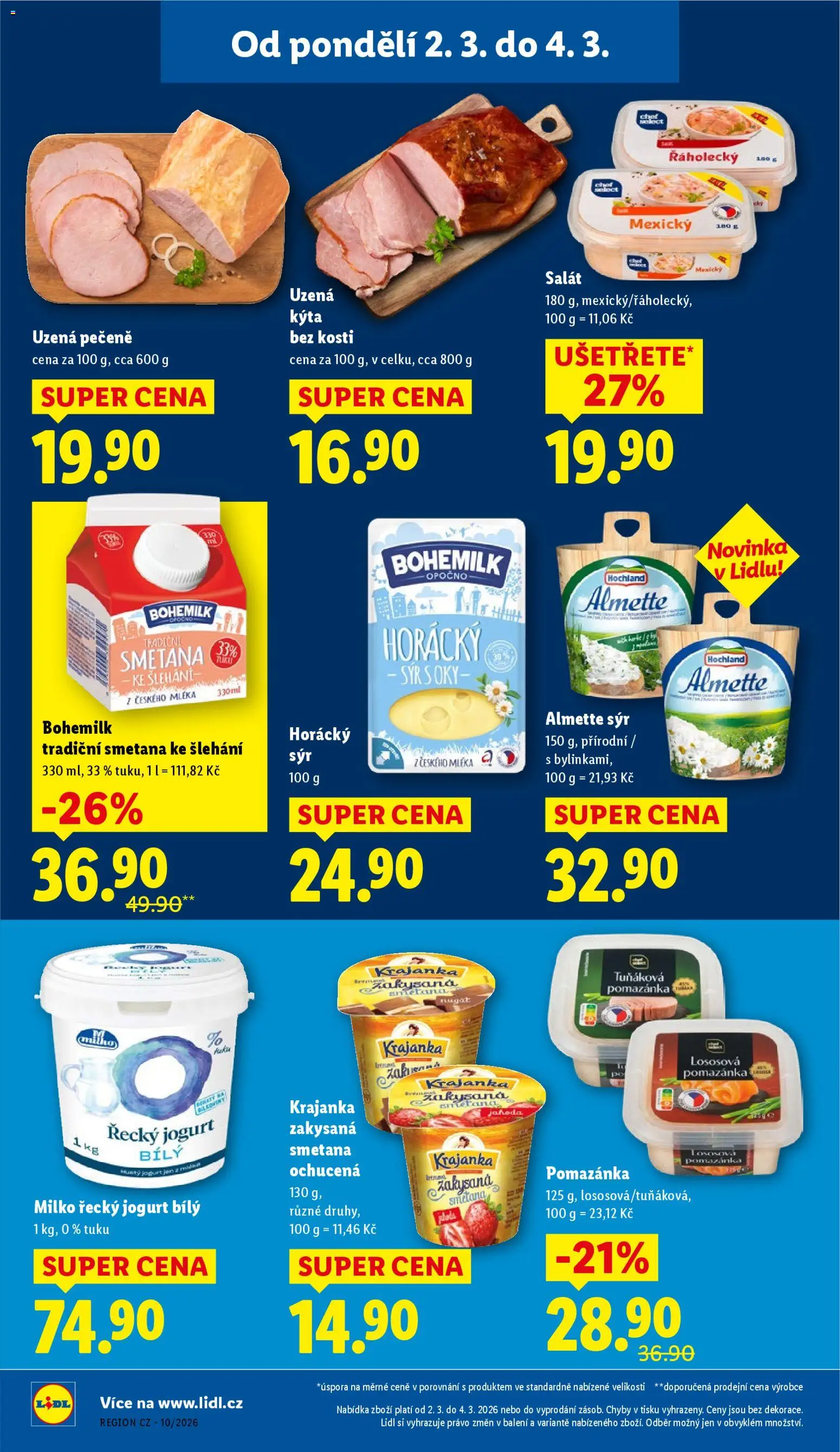 Lidl leták od 02.03.2026 | Strana: 24 | Produkty: Sýr, Jogurt, Salát, Pomazánka
