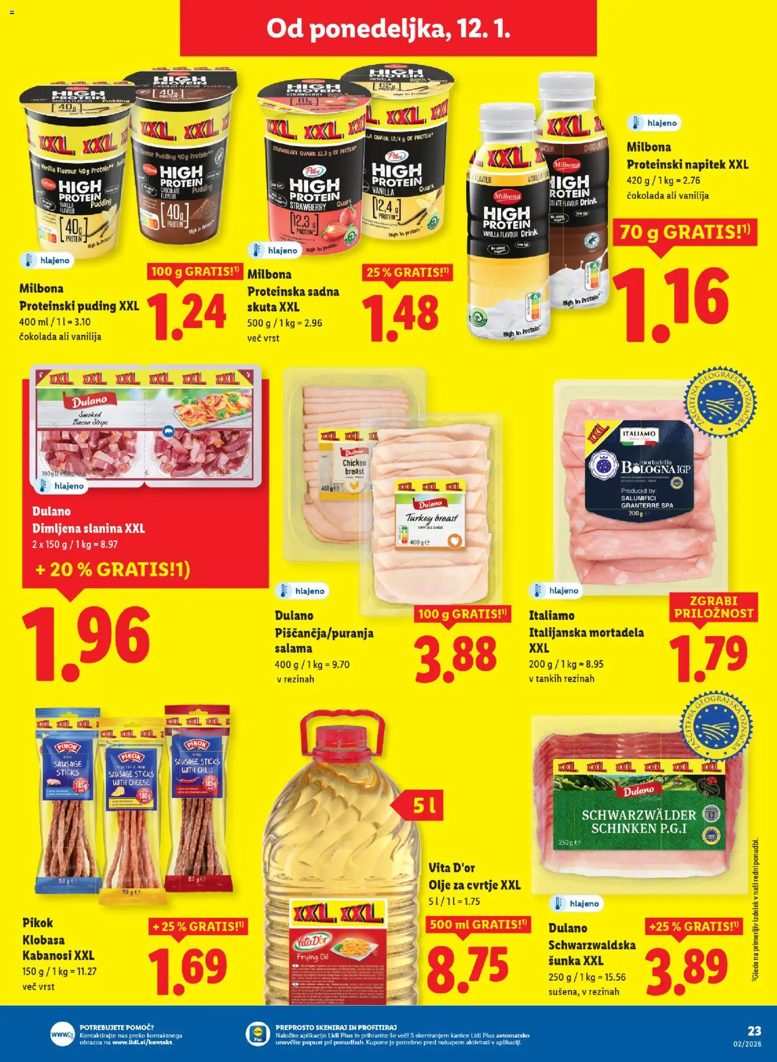 Novi Lidl katalog ponudbe – veljaven od 08.01.2026 | Stran: 33 | Izdelki: Mortadela, Puding, Cokolada, Salama