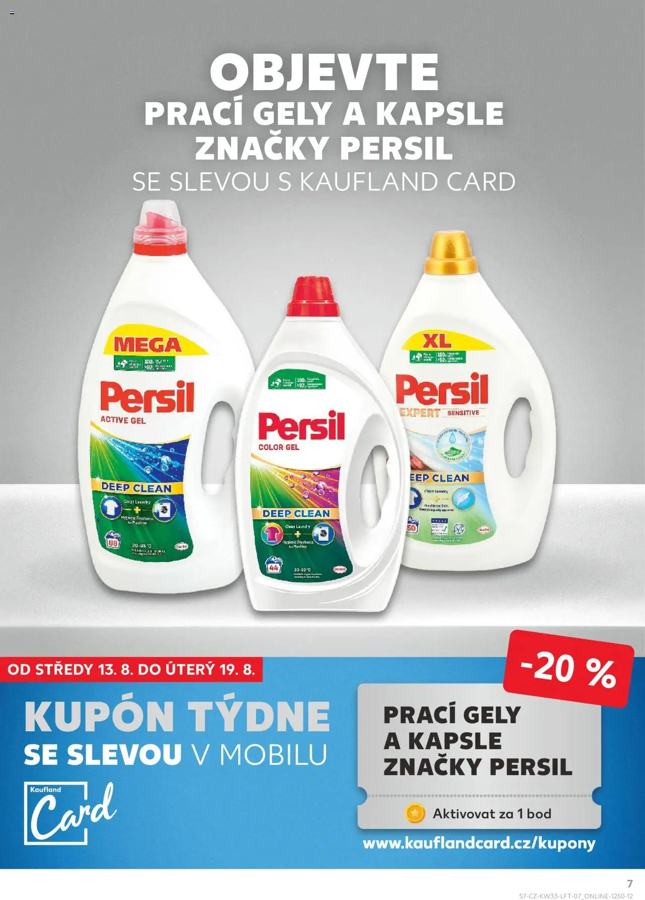 Kaufland leták - Brno od 13.08.2025 | Strana: 7 | Produkty: Prací gel, Kapsle, Persil