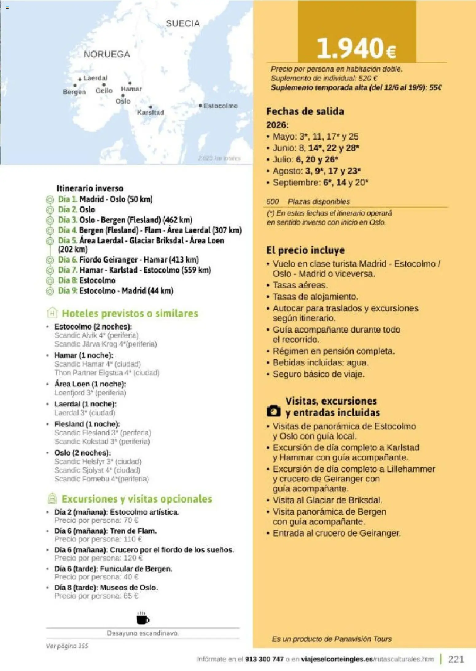 Viajes El Corte Inglés Rutas Culturales de la Comunidad de Madrid │ válido desde el 01.04.2026 | Página: 221