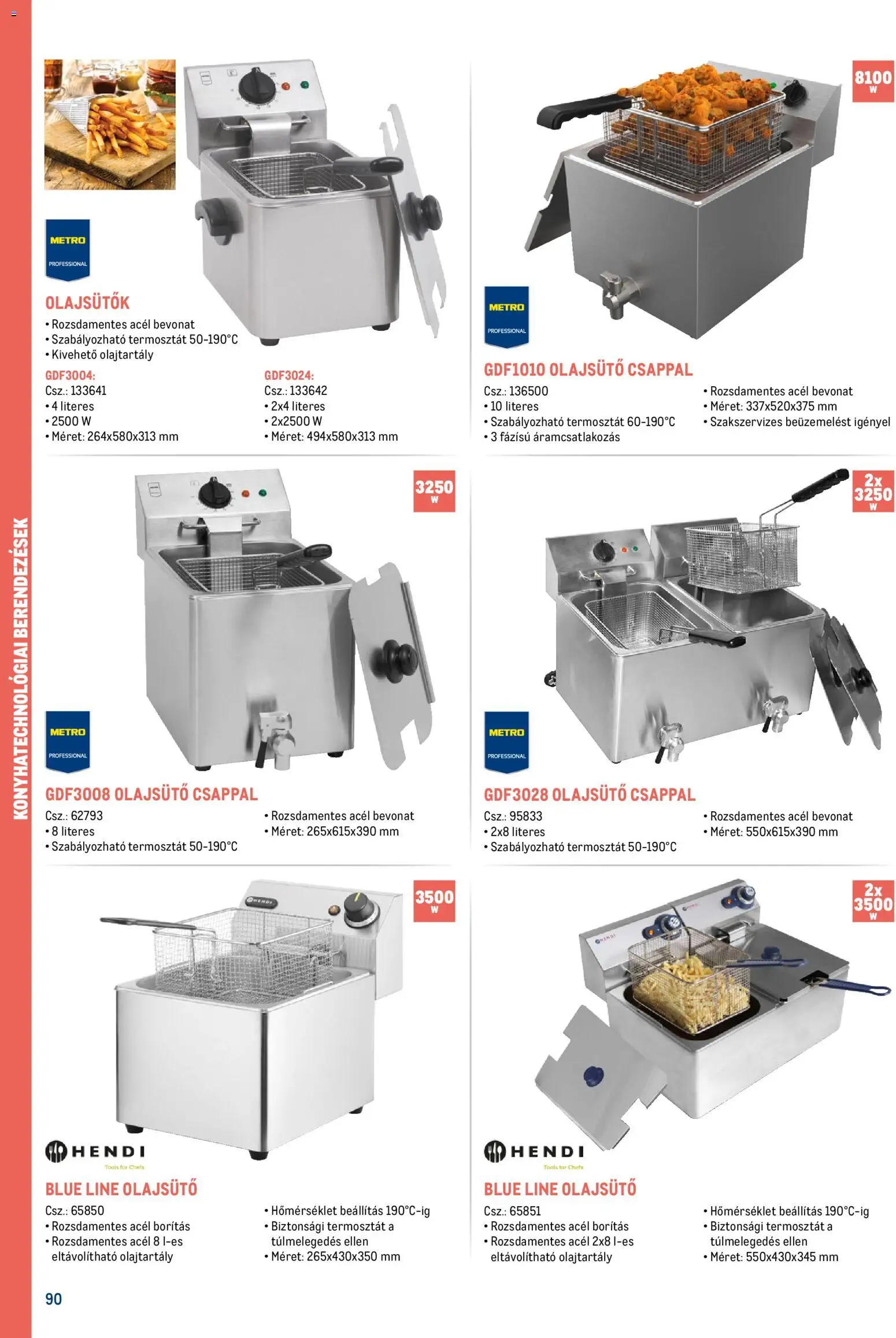 Metro akciós ujság - amely érvényes a következő dátumtól: 18.02.2026 | Oldal: 90 | Termékek: Olajsütő, Termosztát