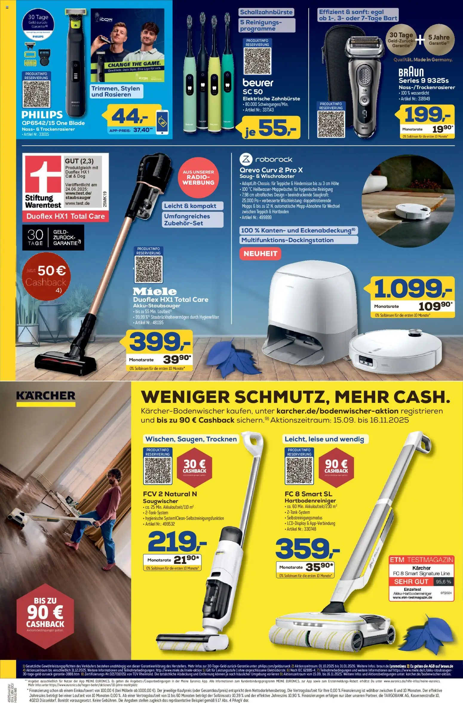 Euronics Schnäppchen für Zuhause! – gültig ab 30.10.2025 | Seite: 8 | Produkte: Miele, Philips, Staubsauger, Radio