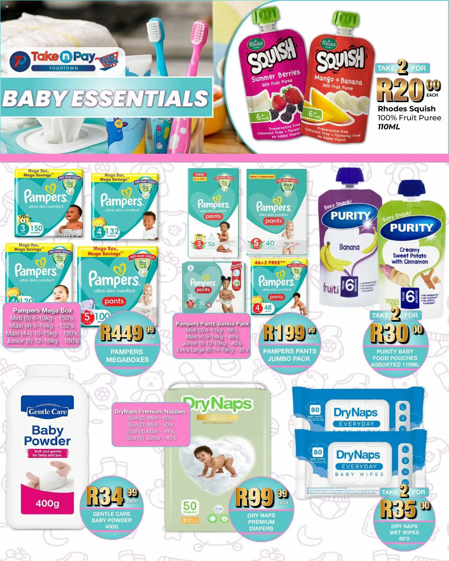New Take n Pay catalogue – valid from 20.04.2026 | Page: 28 | Products: Pants, Box, Nappies, Mango