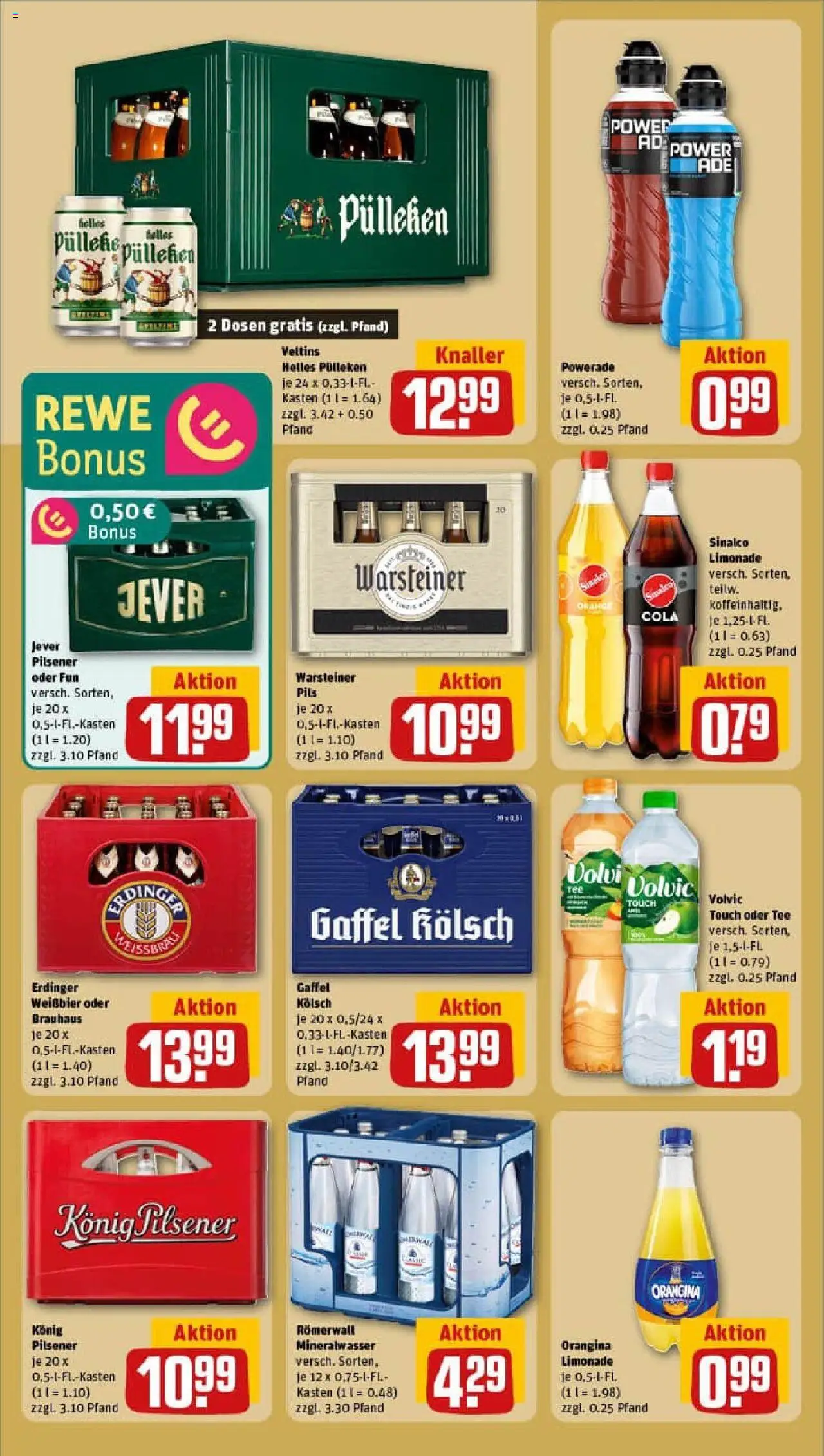 Rewe prospekt Nistertal	 - gültig ab dem 20.07.2025 | Seite: 20 | Produkte: Erdinger, Mineralwasser, Volvic, Veltins