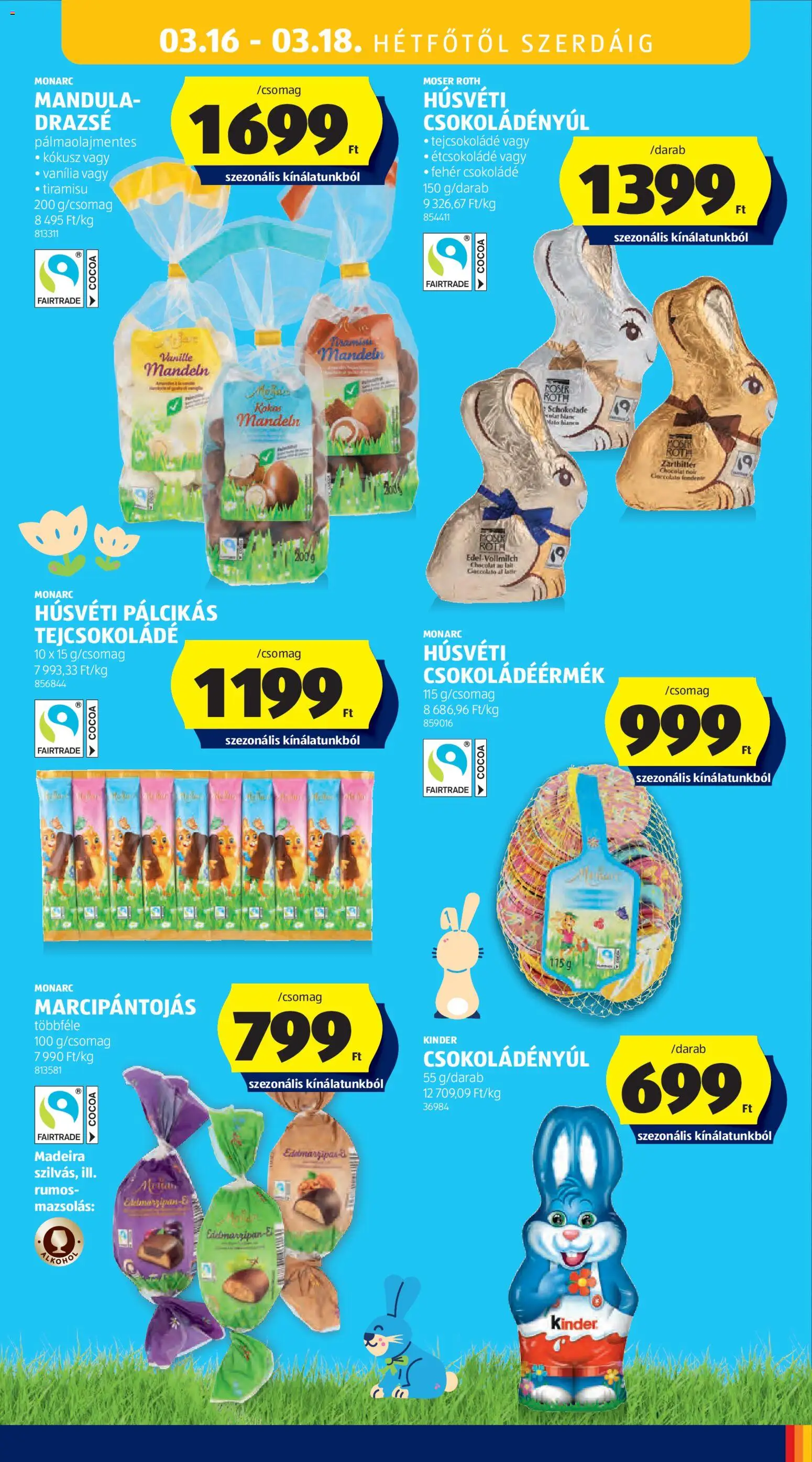 Aldi akciós ujság - amely érvényes a következő dátumtól: 12.03.2026 | Oldal: 61 | Termékek: Tiramisu, Kokusz, Mandula, Csokoládé