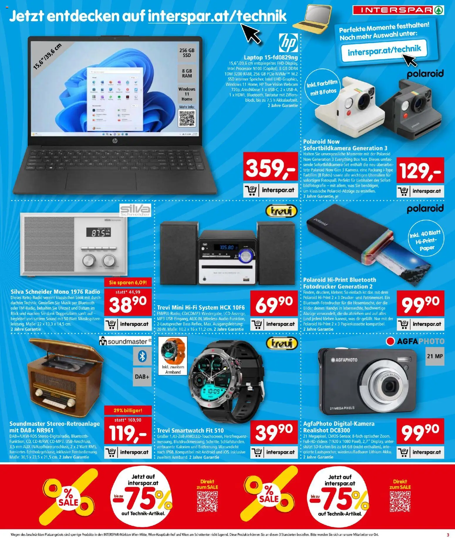 Interspar - Black Friday gültig ab 27.11.2025 | Seite: 3 | Produkte: Drucker, Tastatur, Radio, Smartwatch